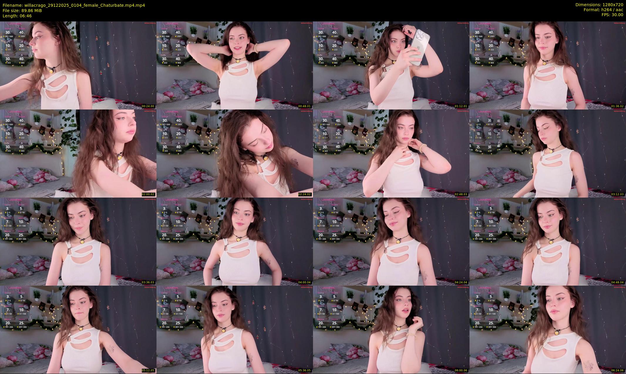 willacrago — 7 minute Chaturbate female cam show recording, 720p, Dec 29, 2025