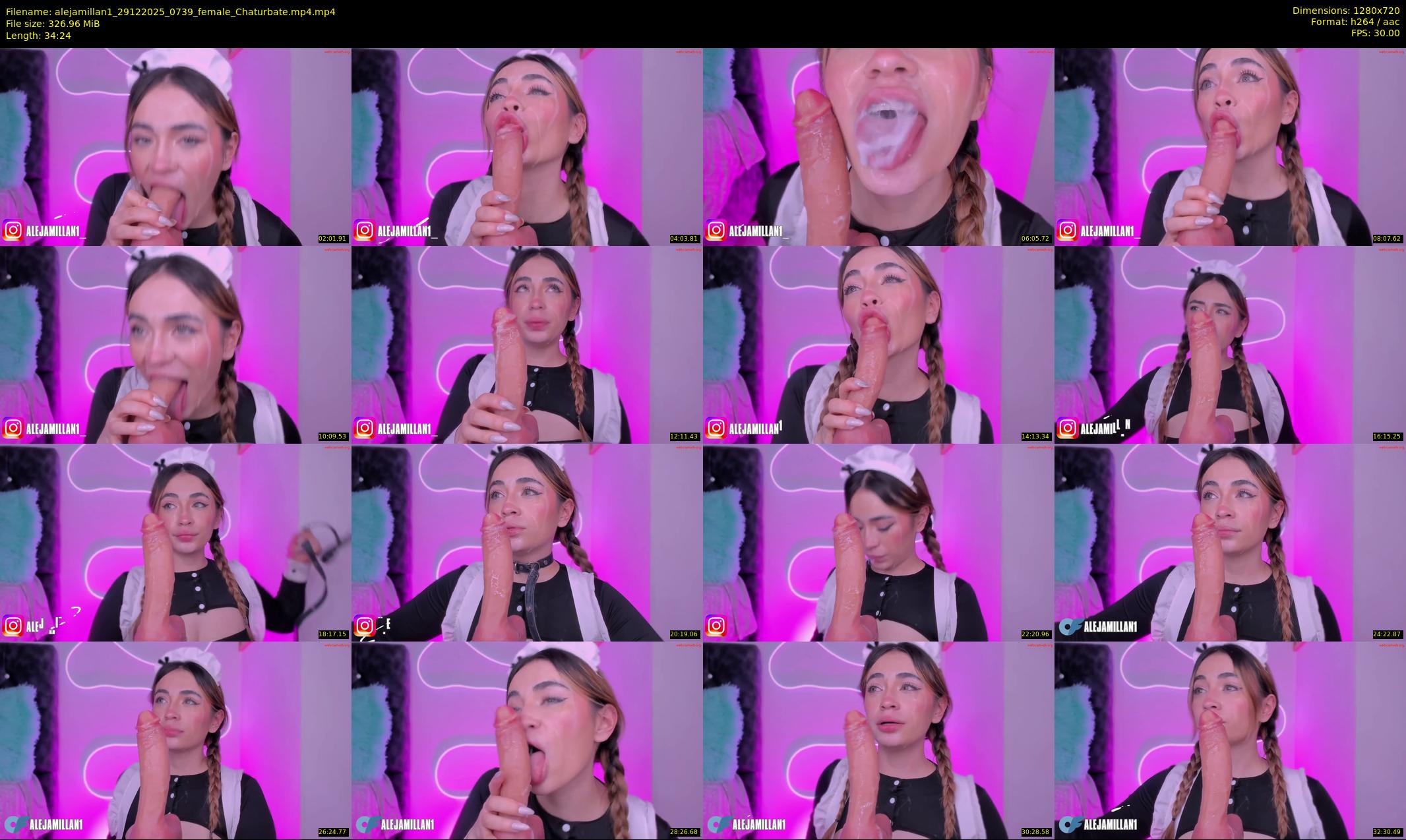 alejamillan1 — 35 minute Chaturbate female cam show recording, 720p, Dec 29, 2025