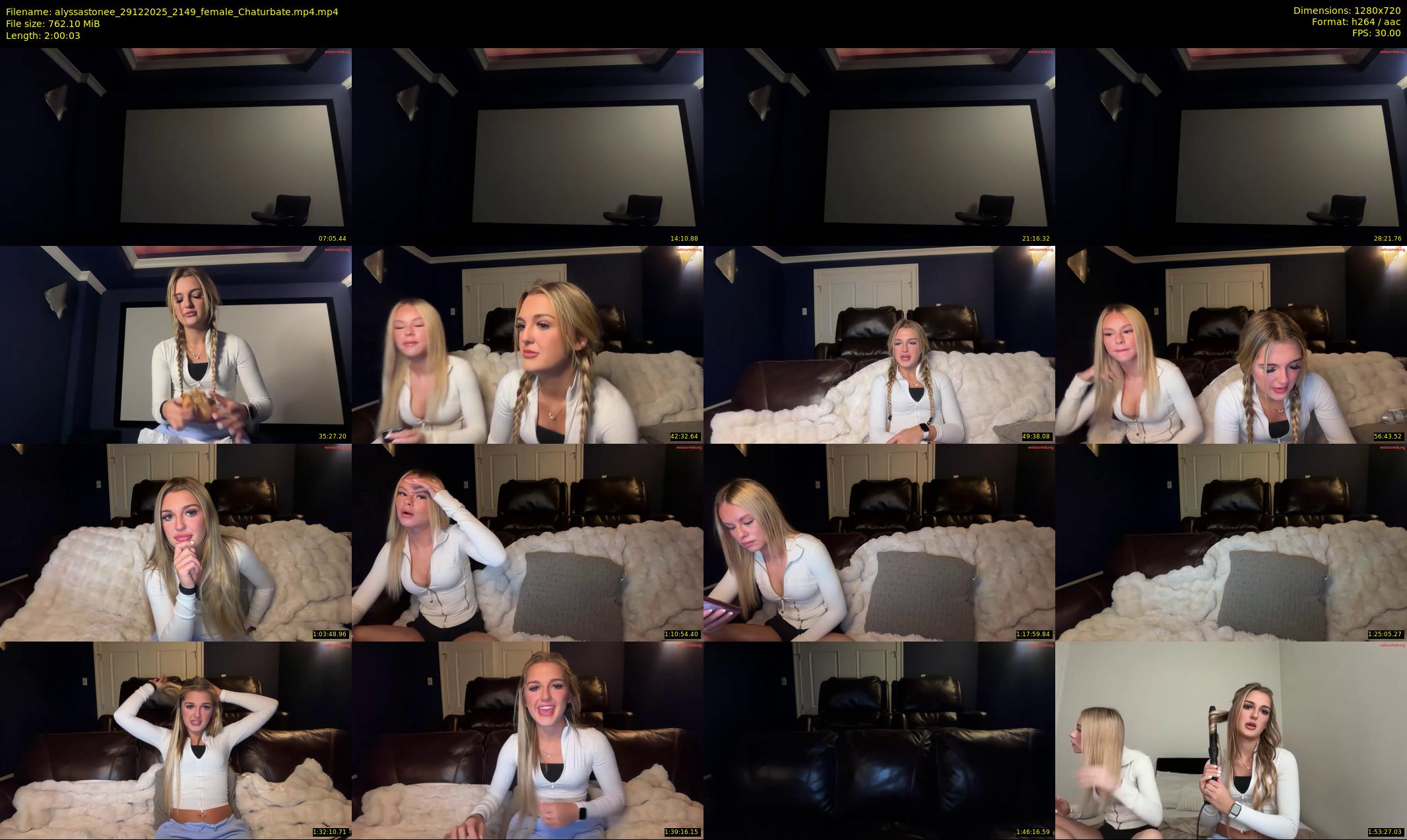 alyssastonee — 121 minute Chaturbate female cam show recording, 720p, Dec 29, 2025