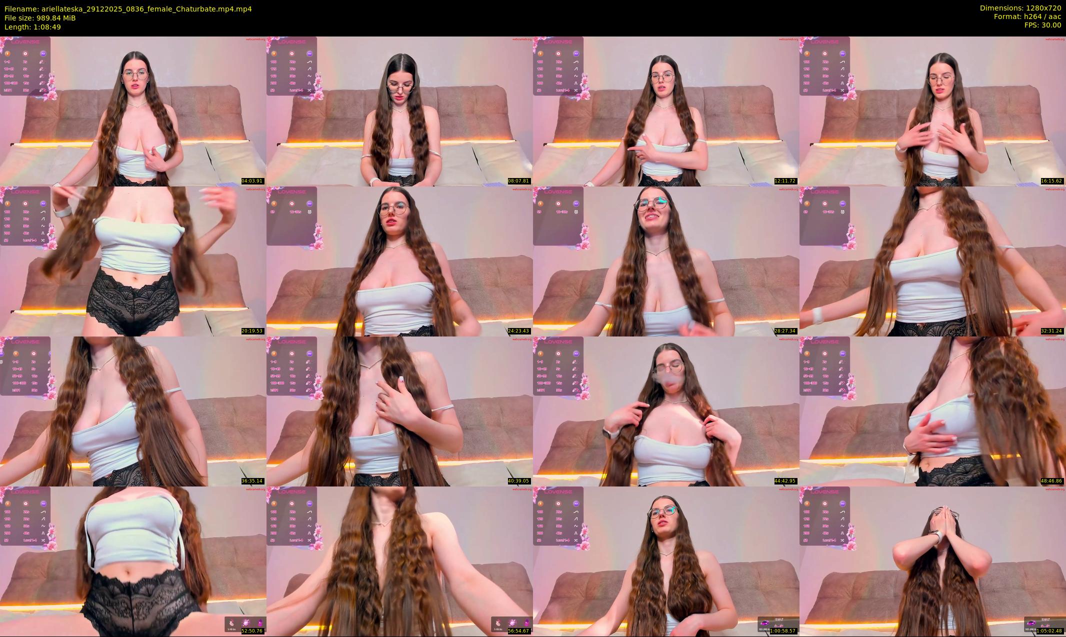 ariellateska — 69 minute Chaturbate female cam show recording, 720p, Dec 29, 2025
