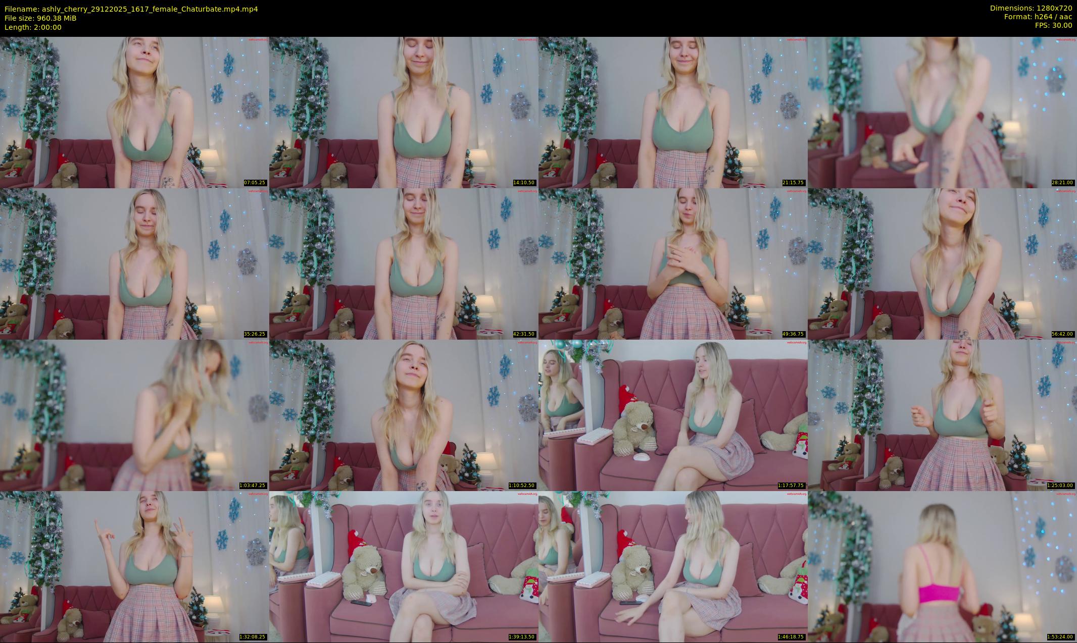ashly_cherry — 120 minute Chaturbate female cam show recording, 720p, Dec 29, 2025