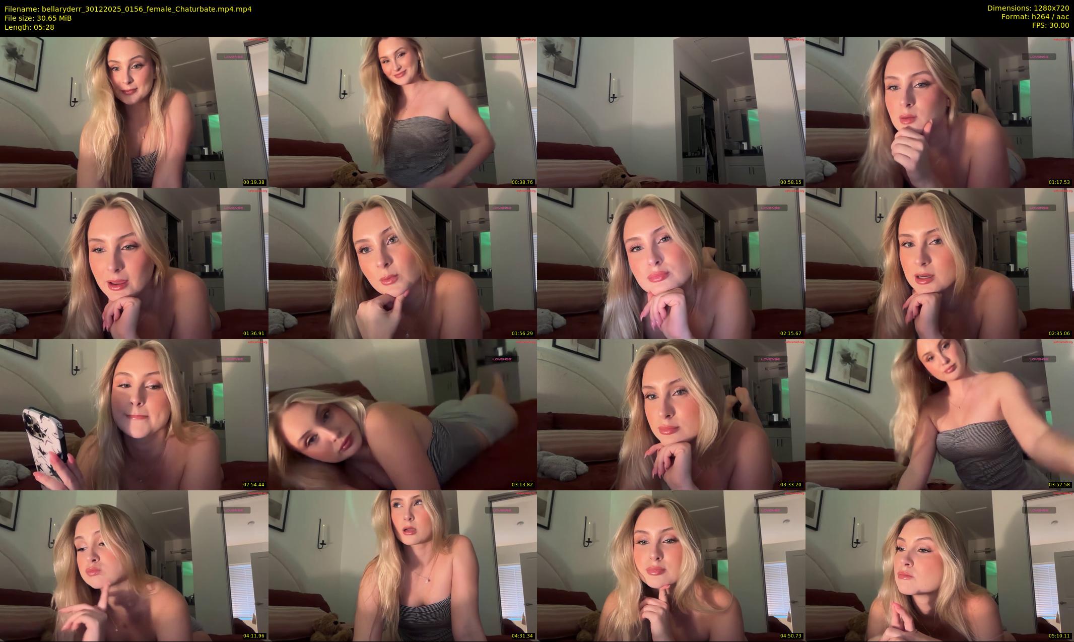 bellaryderr — 6 minute Chaturbate female cam show recording, 720p, Dec 30, 2025