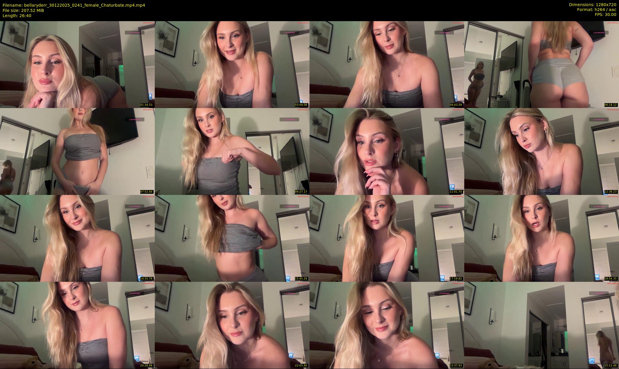 bellaryderr — 27 minute Chaturbate female cam show recording, 720p, Dec 30, 2025