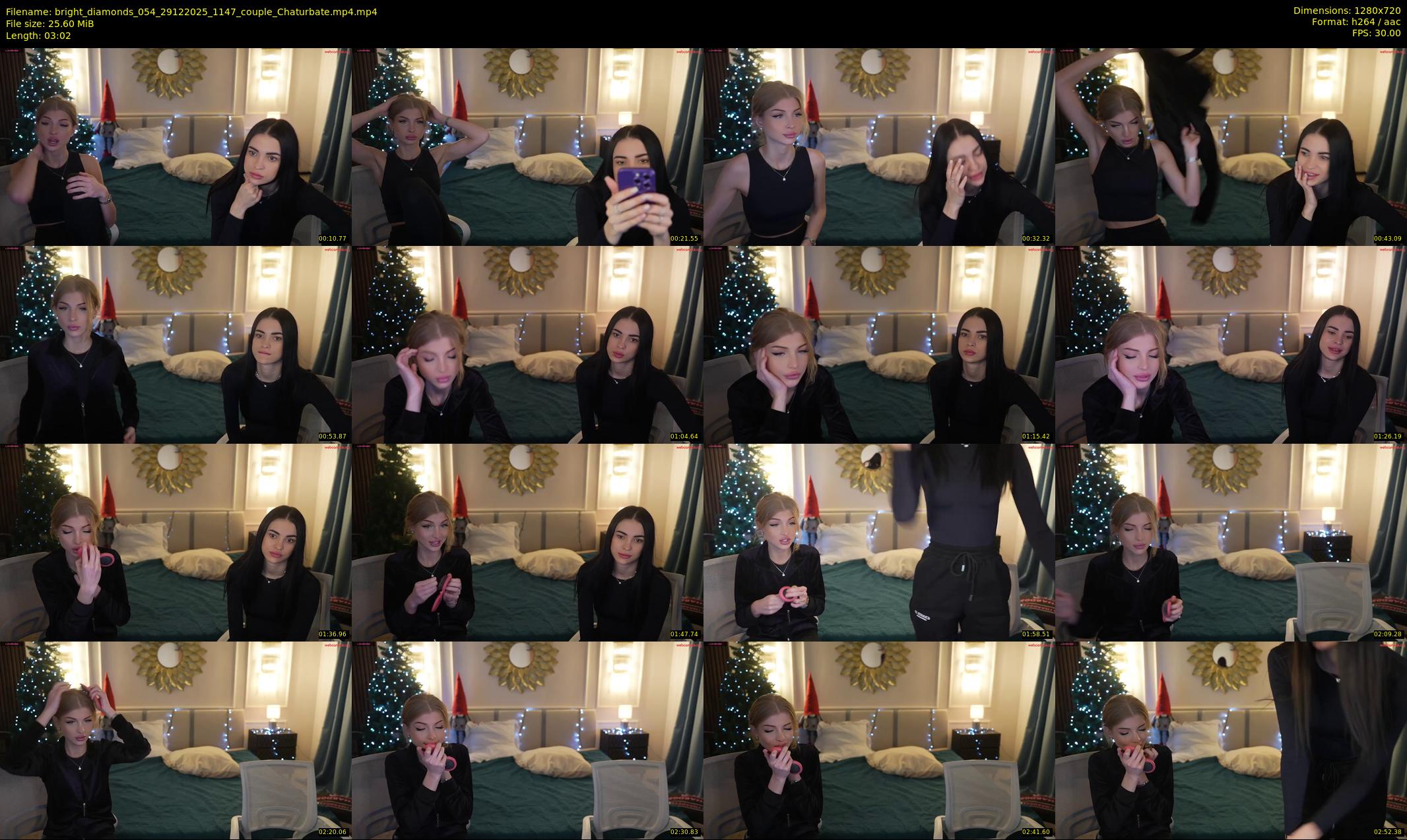 bright_diamonds_054 — 4 minute Chaturbate couple cam show recording, 720p, Dec 29, 2025