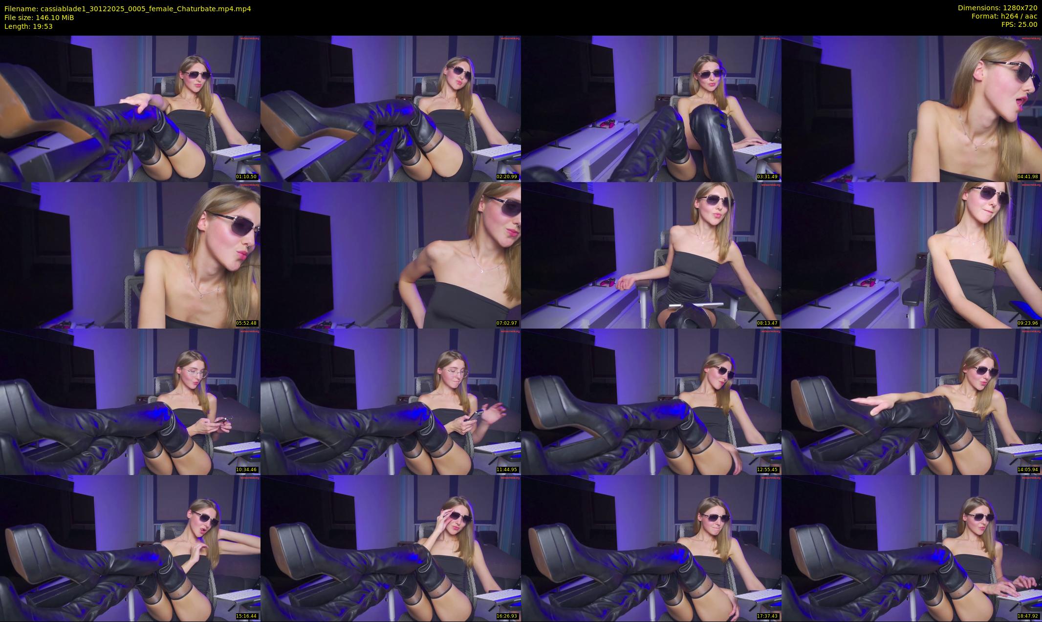 cassiablade1 — 20 minute Chaturbate female cam show recording, 720p, Dec 30, 2025