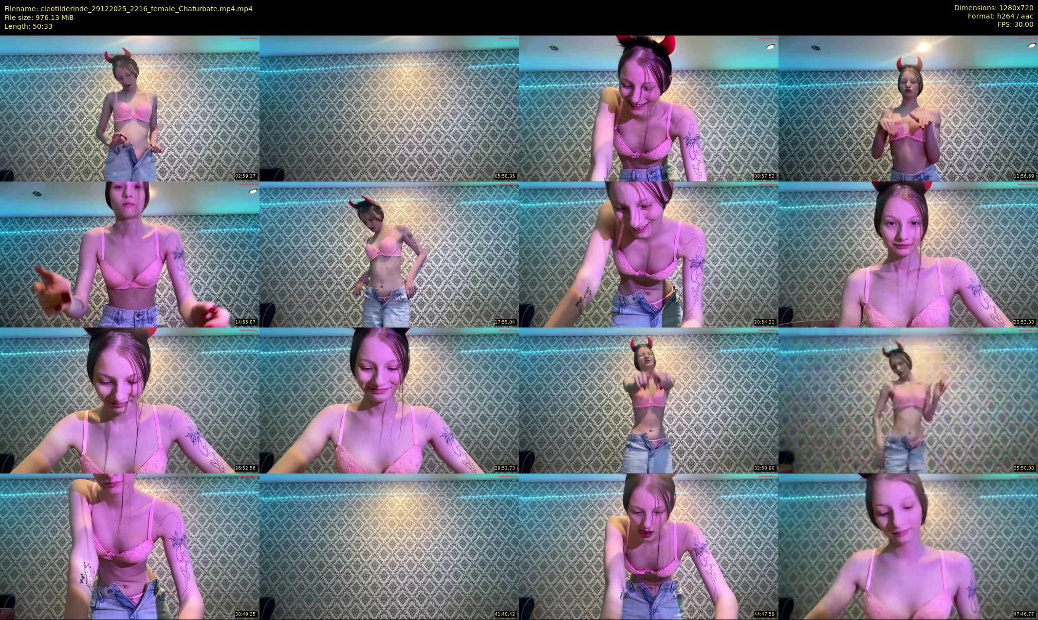 cleotilderinde — 51 minute Chaturbate female cam show recording, 720p, Dec 29, 2025
