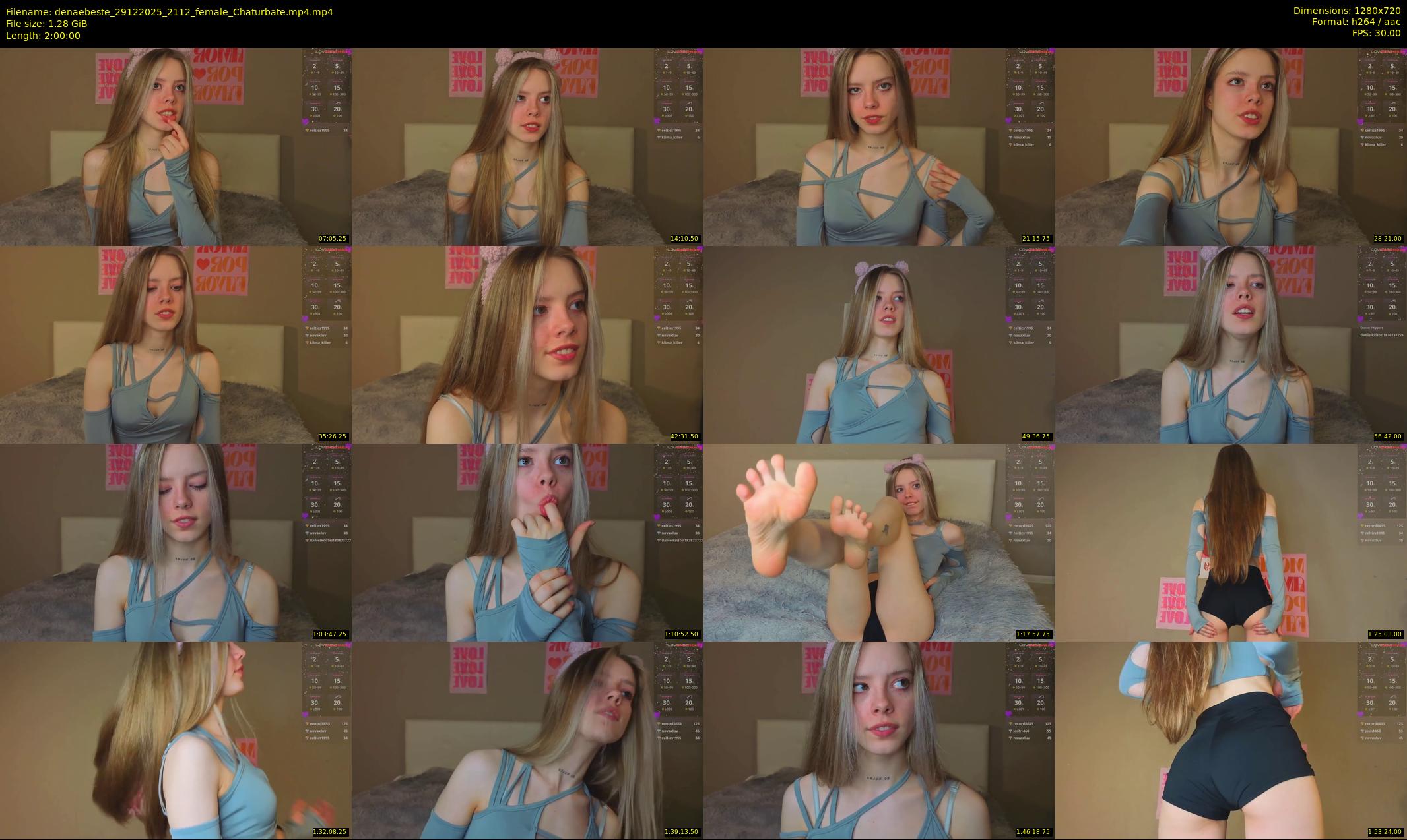 denaebeste — 120 minute Chaturbate female cam show recording, 720p, Dec 29, 2025