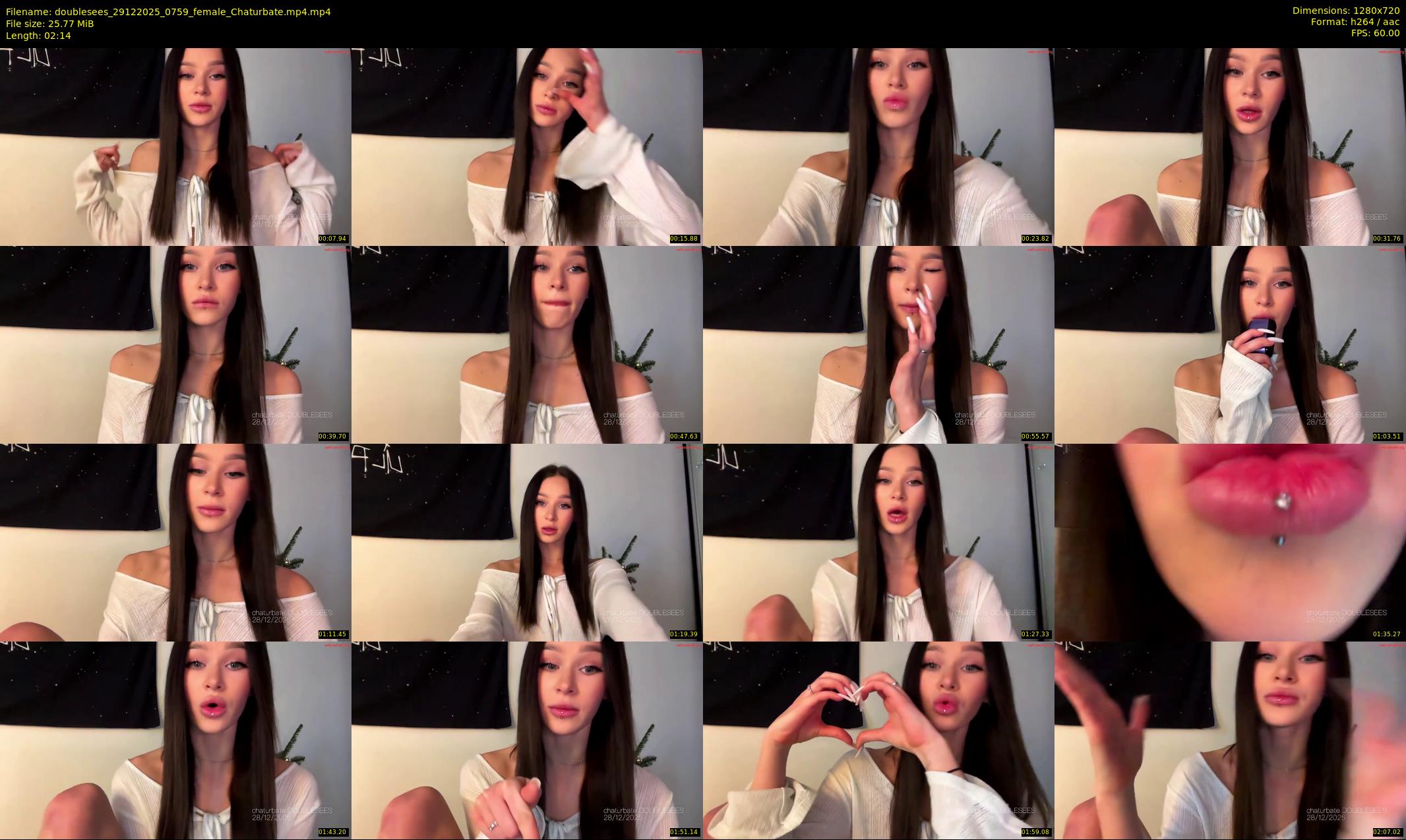 doublesees — 3 minute Chaturbate couple cam show recording, 720p, Dec 29, 2025