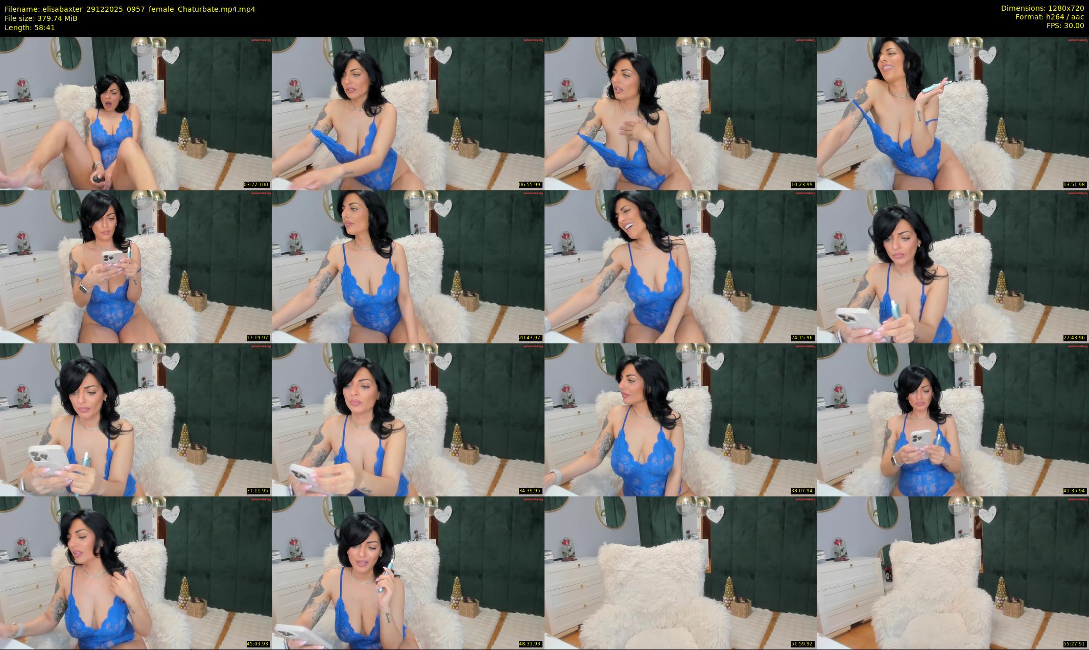 elisabaxter — 59 minute Chaturbate female cam show recording, 720p, Dec 29, 2025