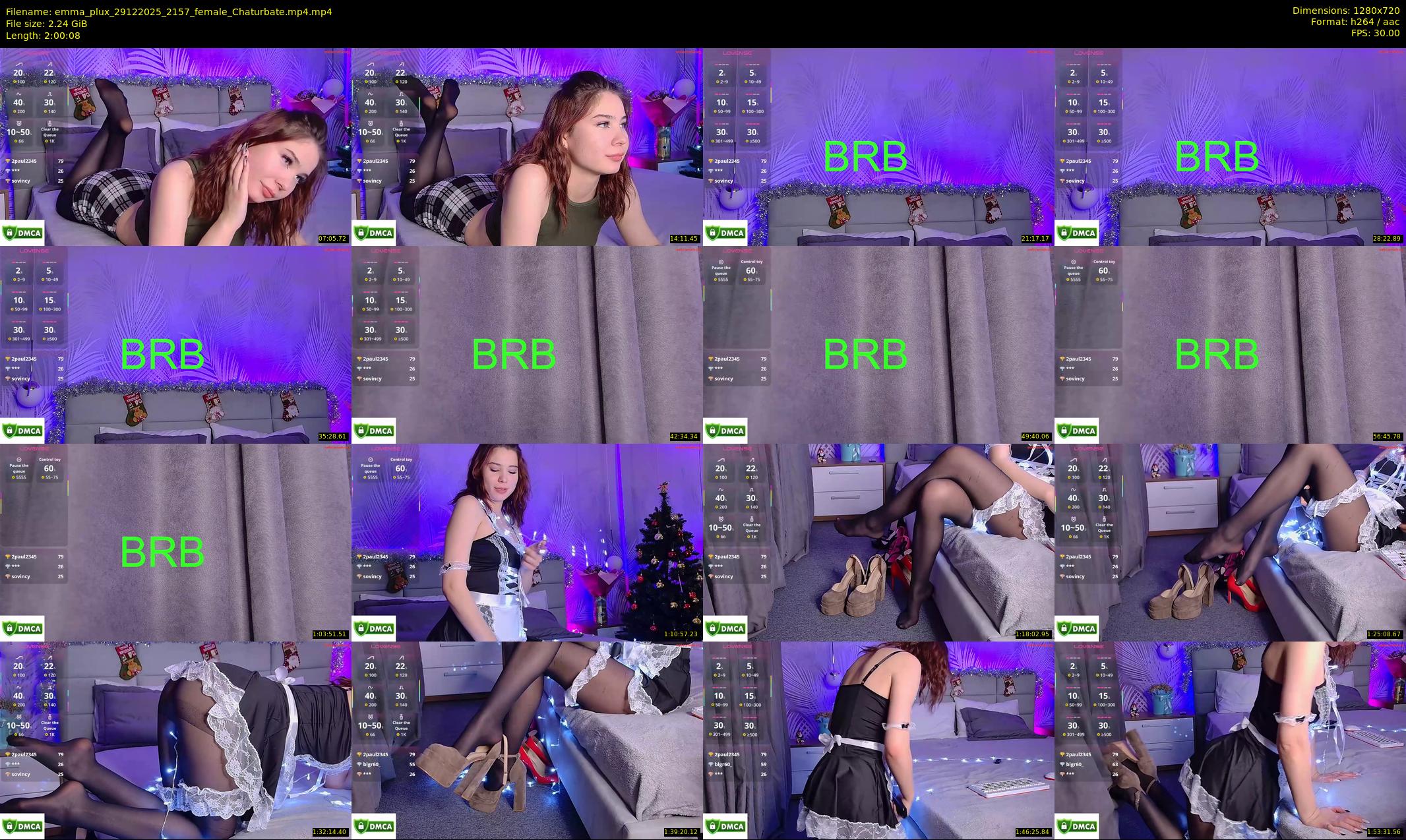 emma_plux — 121 minute Chaturbate female cam show recording, 720p, Dec 29, 2025