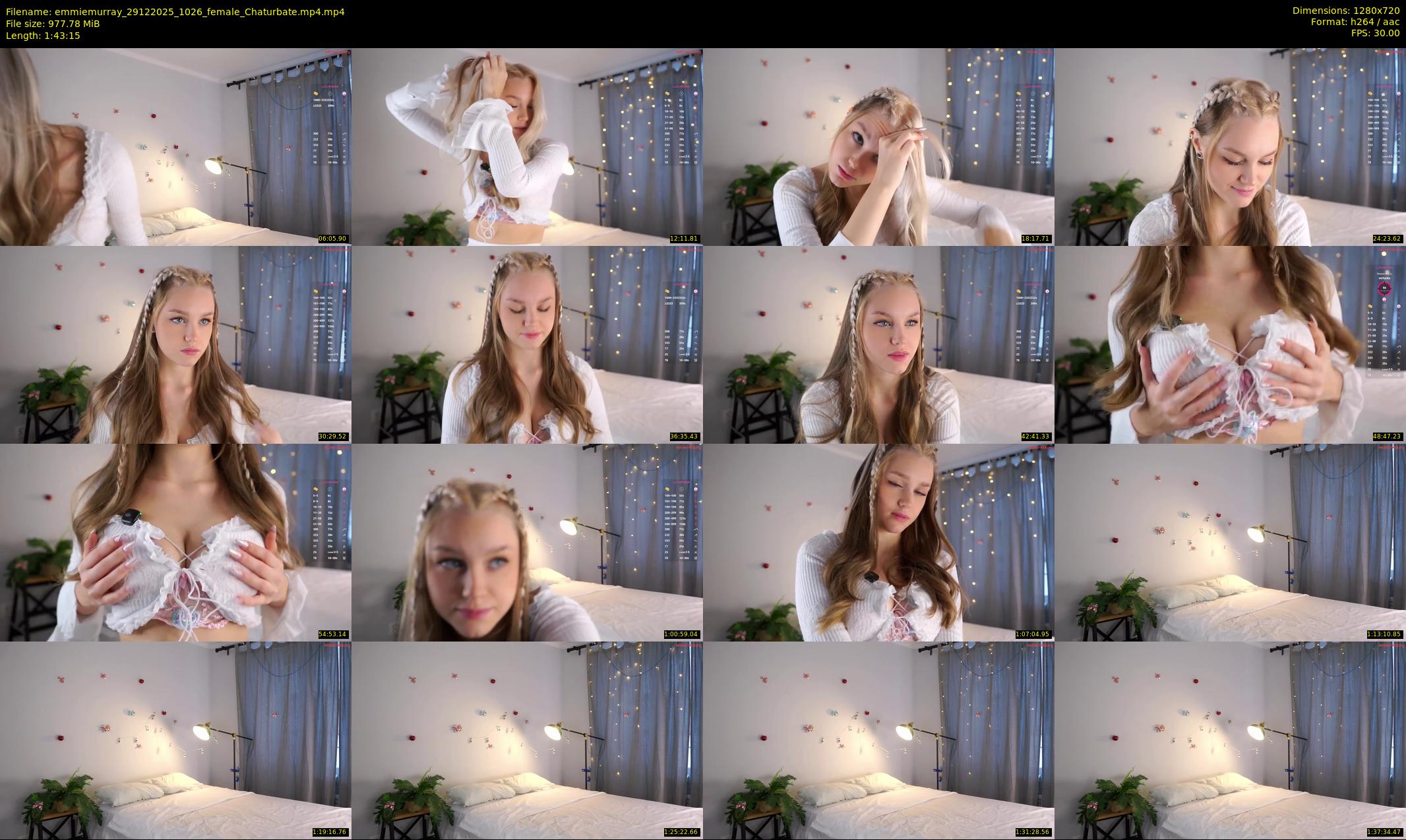 emmiemurray — 104 minute Chaturbate female cam show recording, 720p, Dec 29, 2025