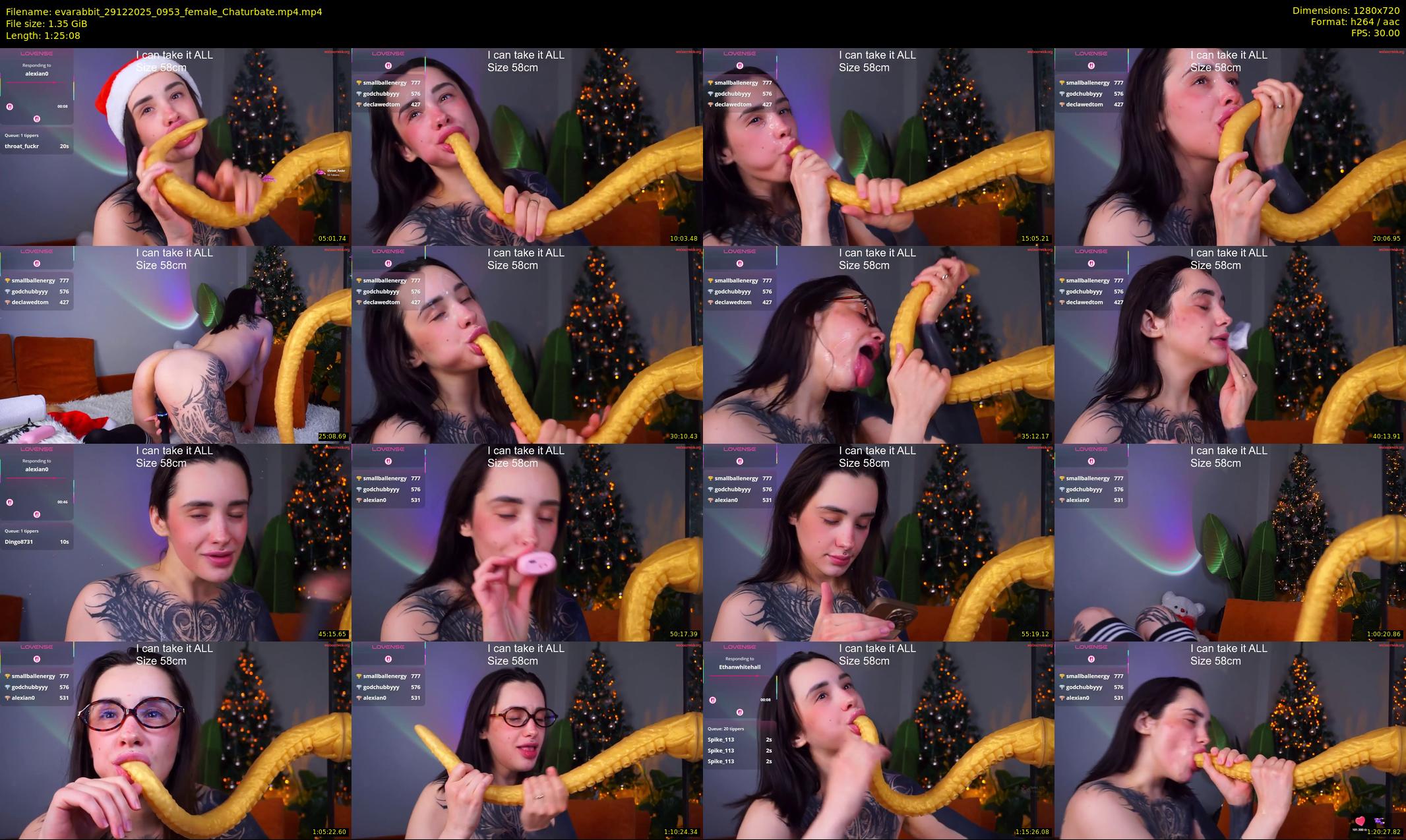 evarabbit — 86 minute Chaturbate female cam show recording, 720p, Dec 29, 2025