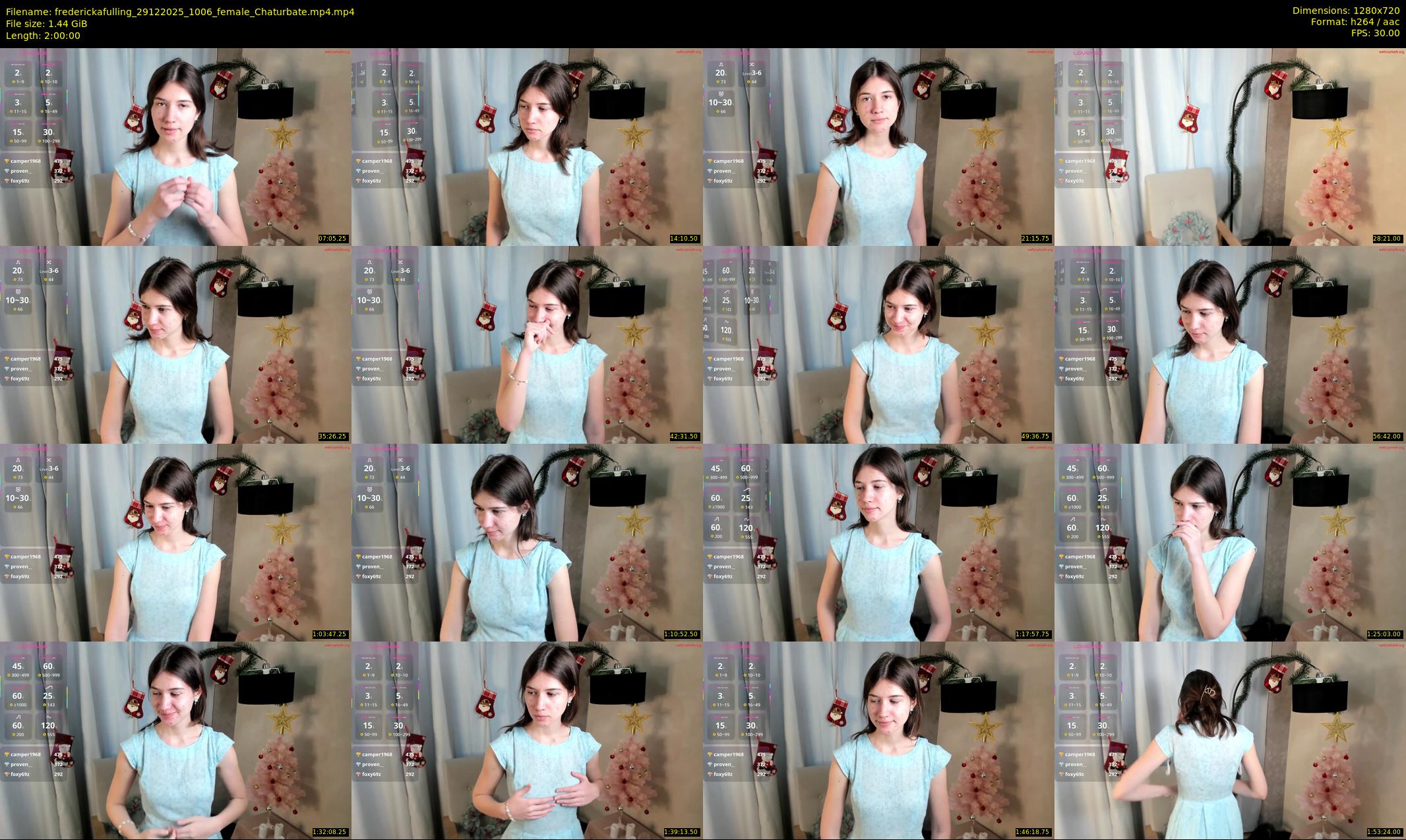 frederickafulling — 120 minute Chaturbate female cam show recording, 720p, Dec 29, 2025