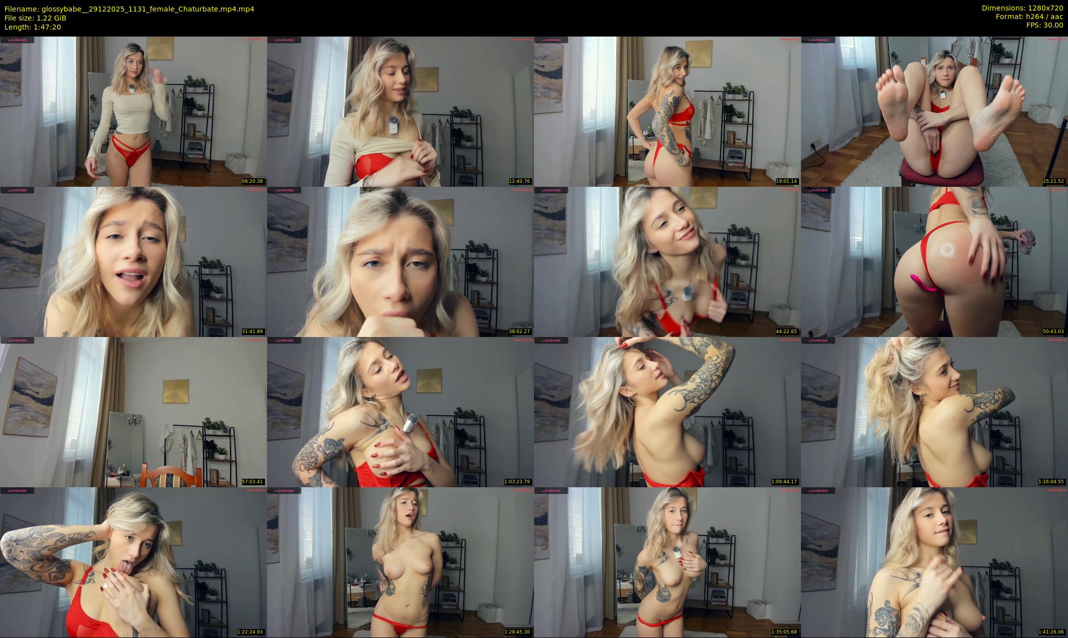 glossybabe_ — 108 minute Chaturbate female cam show recording, 720p, Dec 29, 2025