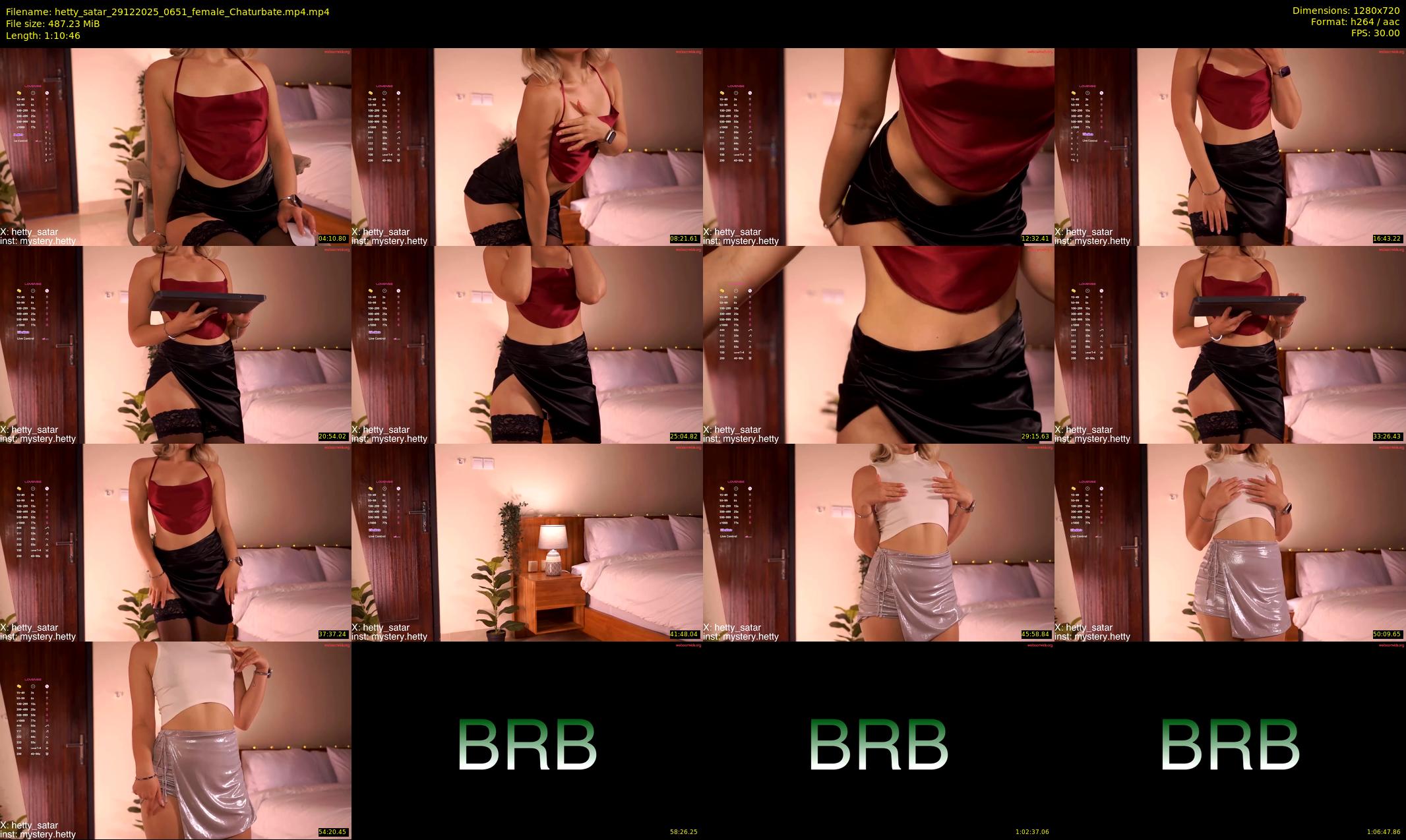 hetty_satar — 71 minute Chaturbate female cam show recording, 720p, Dec 29, 2025