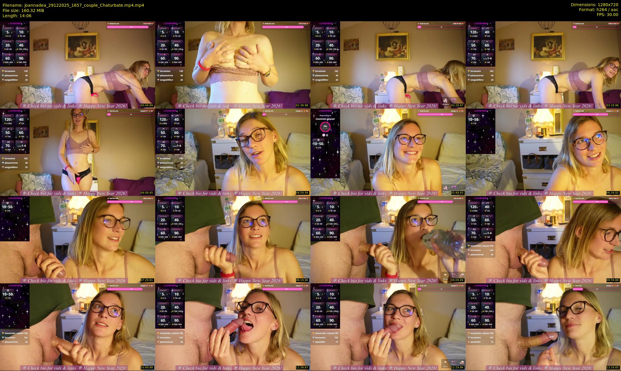 joannadea — 15 minute Chaturbate female cam show recording, 720p, Dec 29, 2025