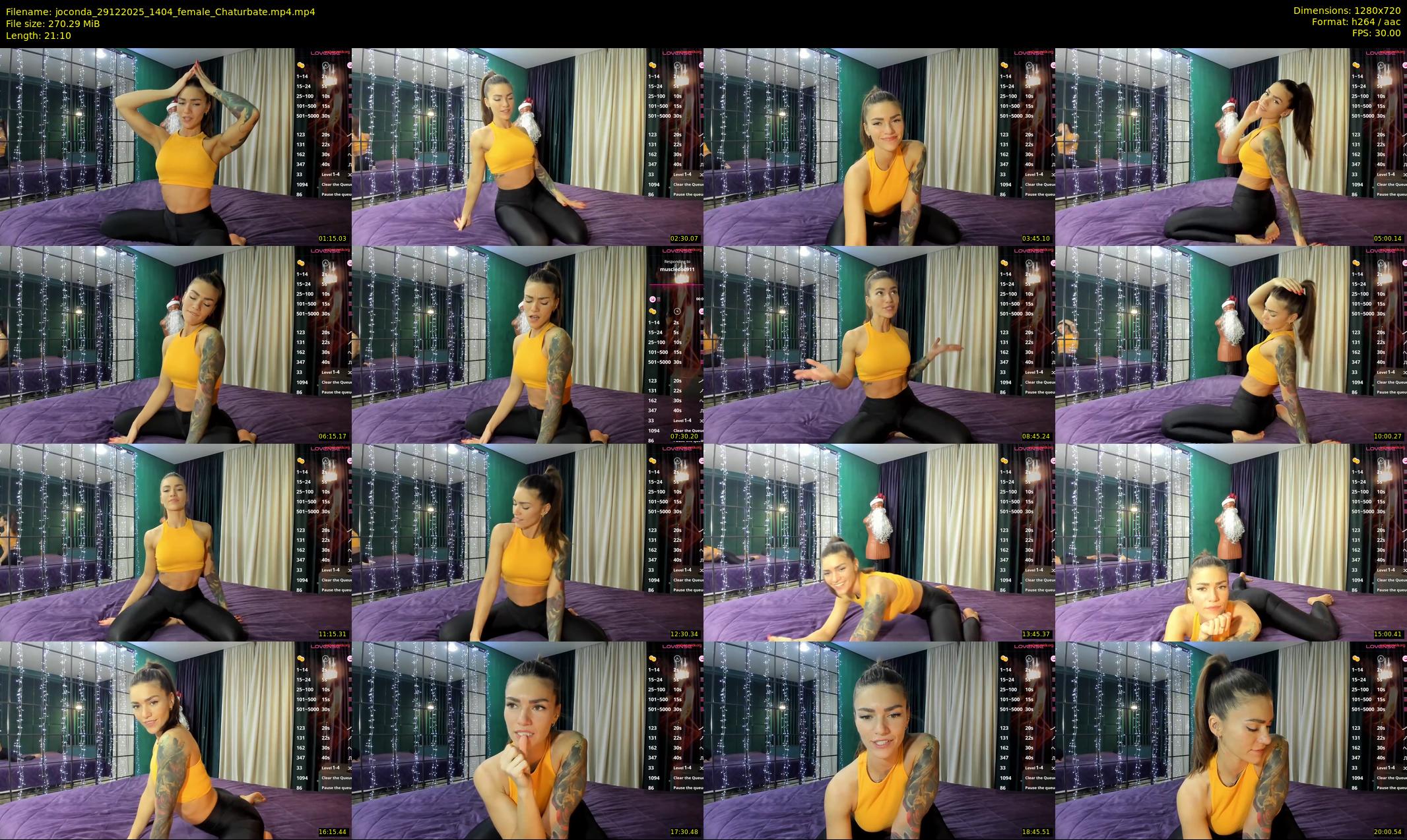joconda — 22 minute Chaturbate female cam show recording, 720p, Dec 29, 2025