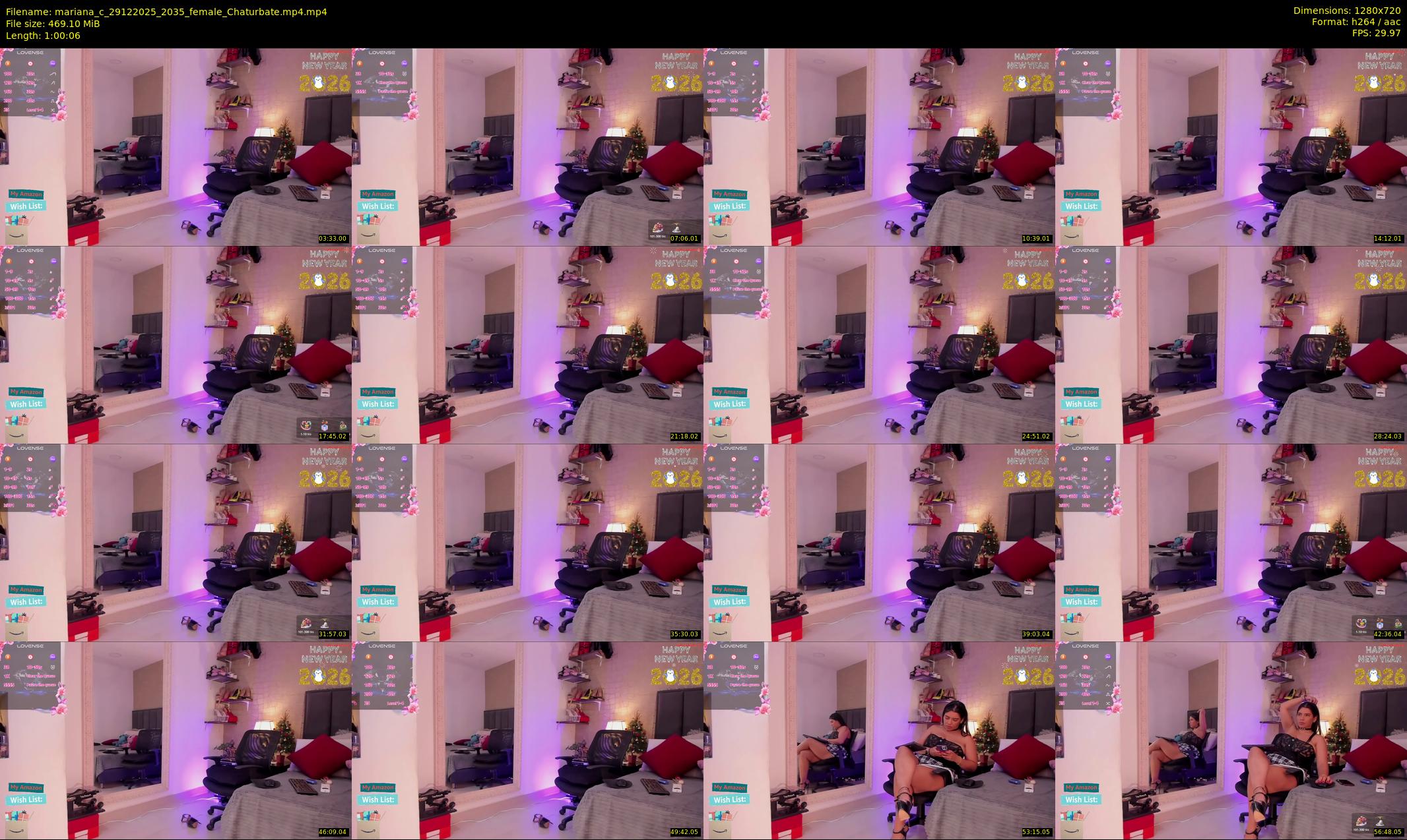 mariana_c — 61 minute Chaturbate female cam show recording, 720p, Dec 29, 2025
