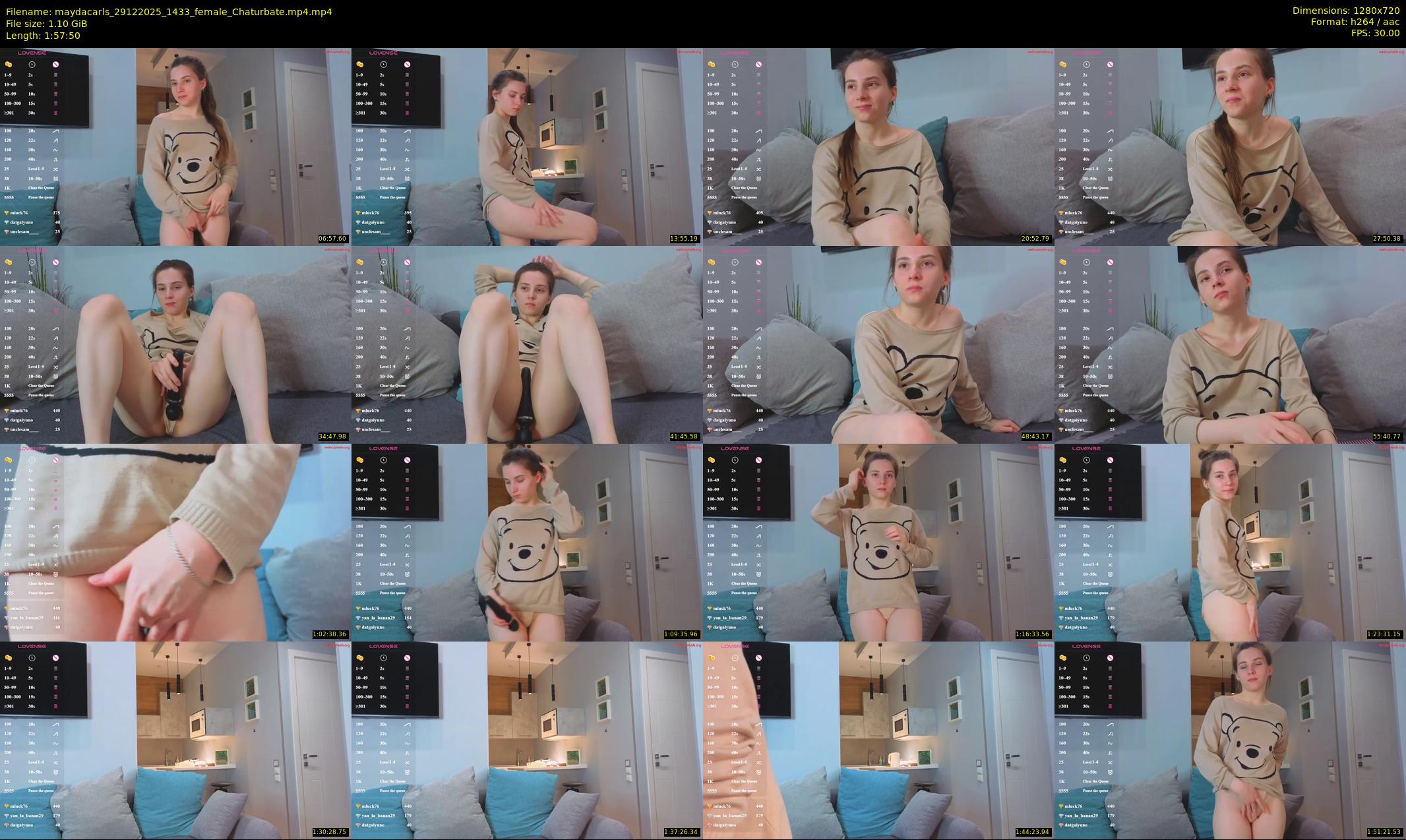 maydacarls — 118 minute Chaturbate female cam show recording, 720p, Dec 29, 2025