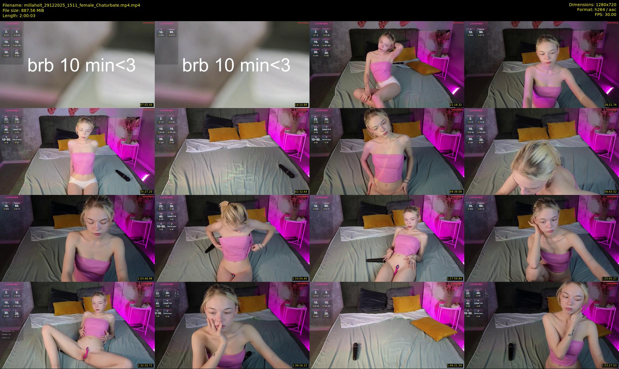 millaholt — 121 minute Chaturbate female cam show recording, 720p, Dec 29, 2025