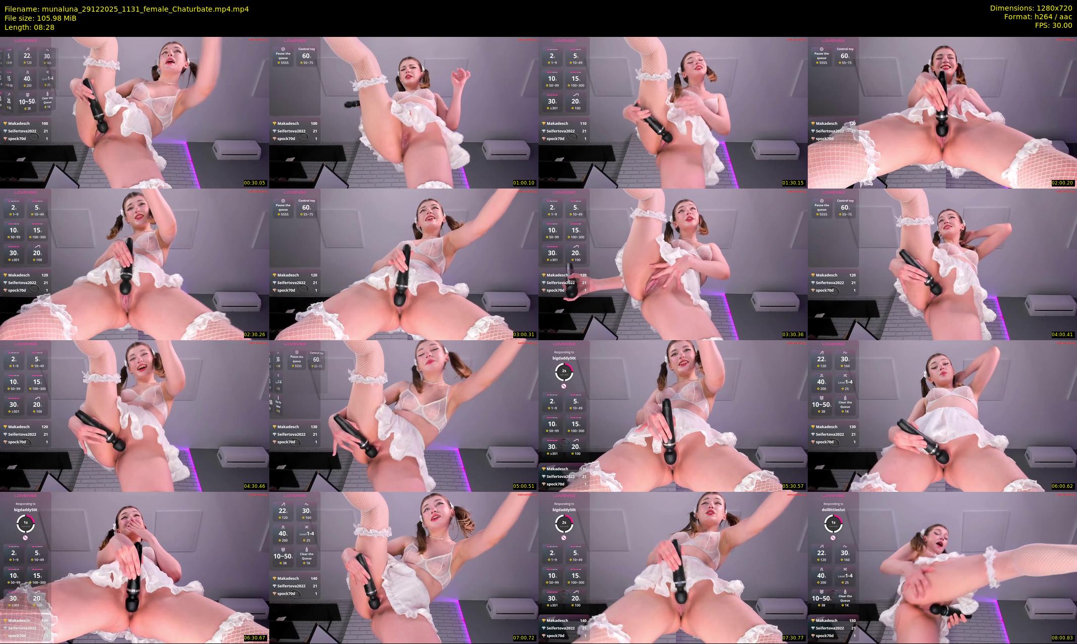 munaluna — 9 minute Chaturbate female cam show recording, 720p, Dec 29, 2025