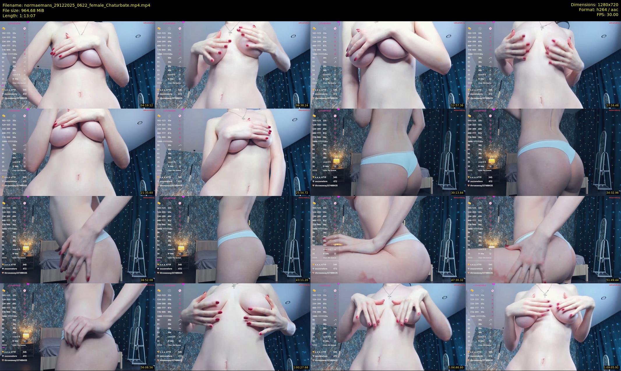 normaemans — 74 minute Chaturbate female cam show recording, 720p, Dec 29, 2025