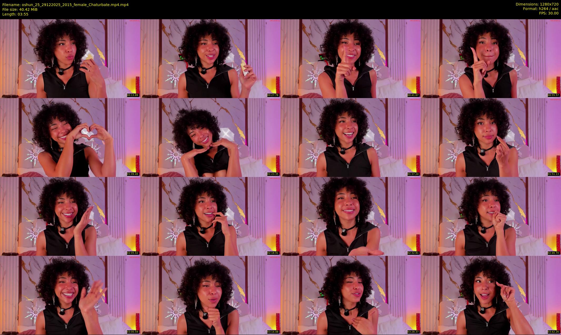 oshun_25 — 4 minute Chaturbate female cam show recording, 720p, Dec 29, 2025