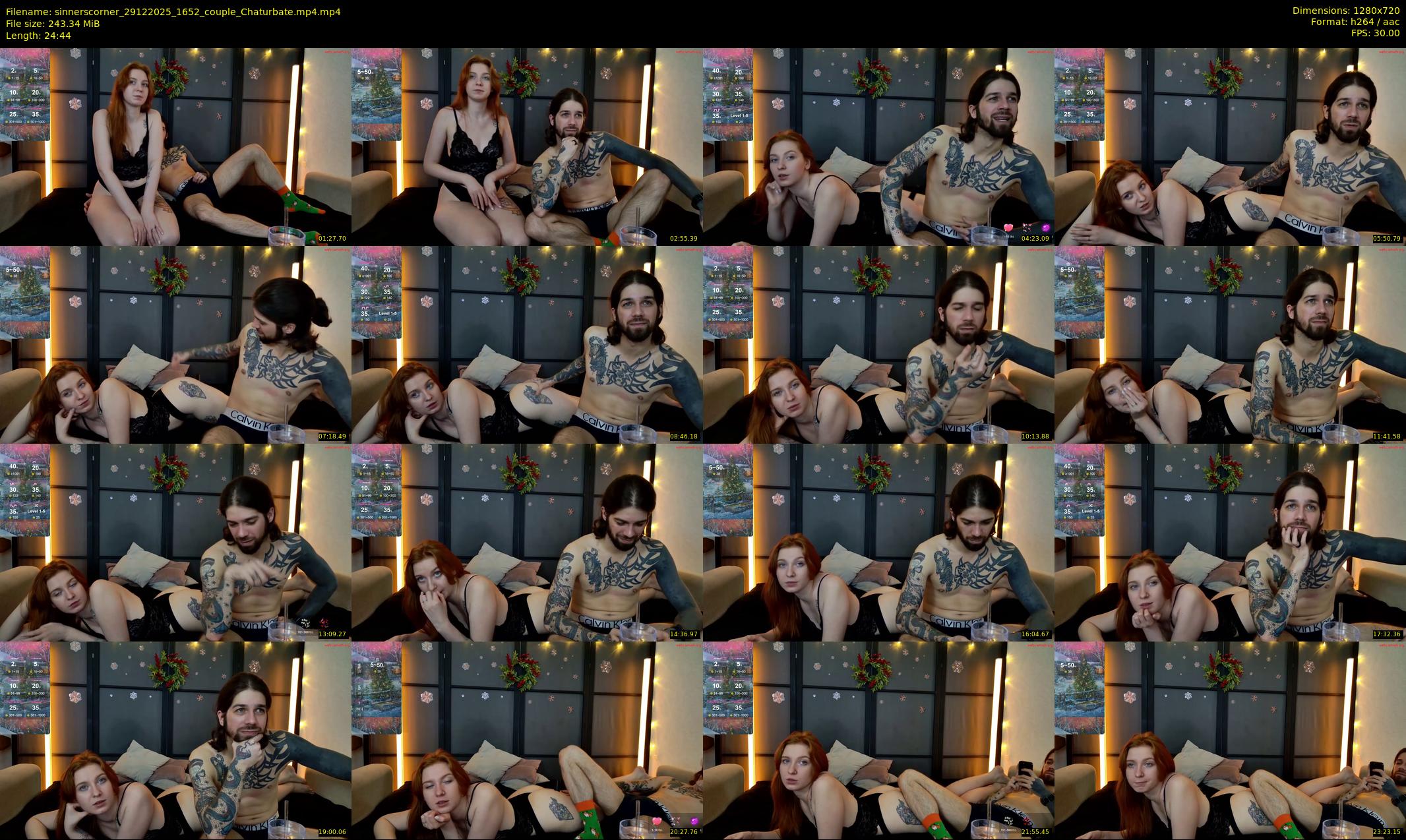 sinnerscorner — 25 minute Chaturbate couple cam show recording, 720p, Dec 29, 2025