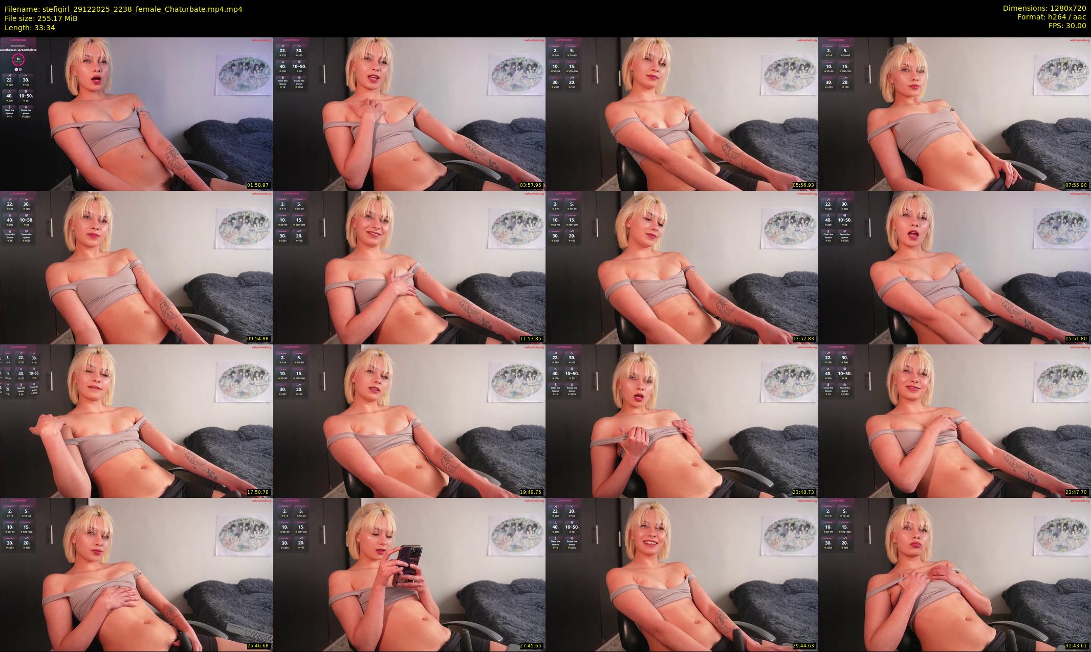 stefigirl — 34 minute Chaturbate female cam show recording, 720p, Dec 29, 2025