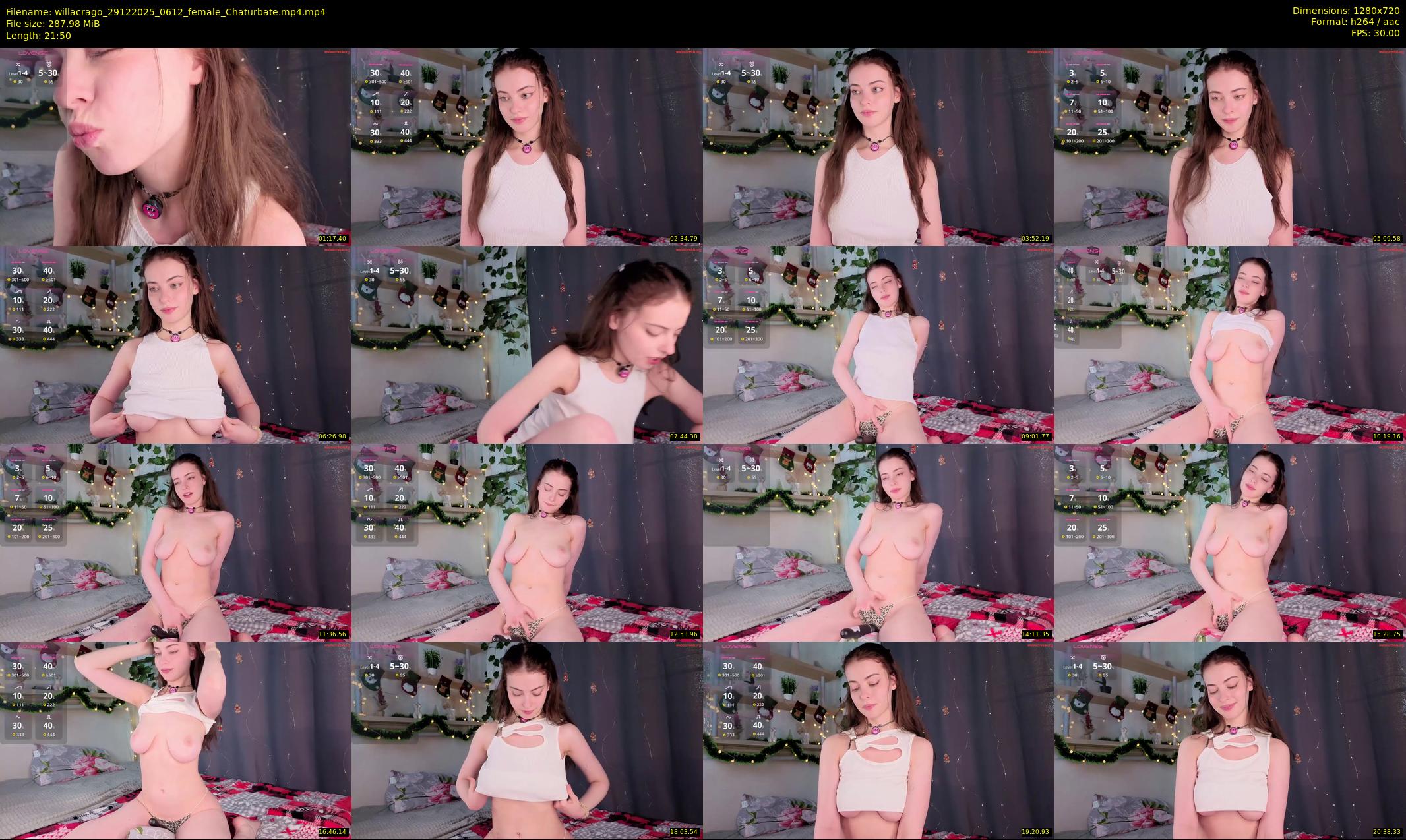 willacrago — 22 minute Chaturbate female cam show recording, 720p, Dec 29, 2025
