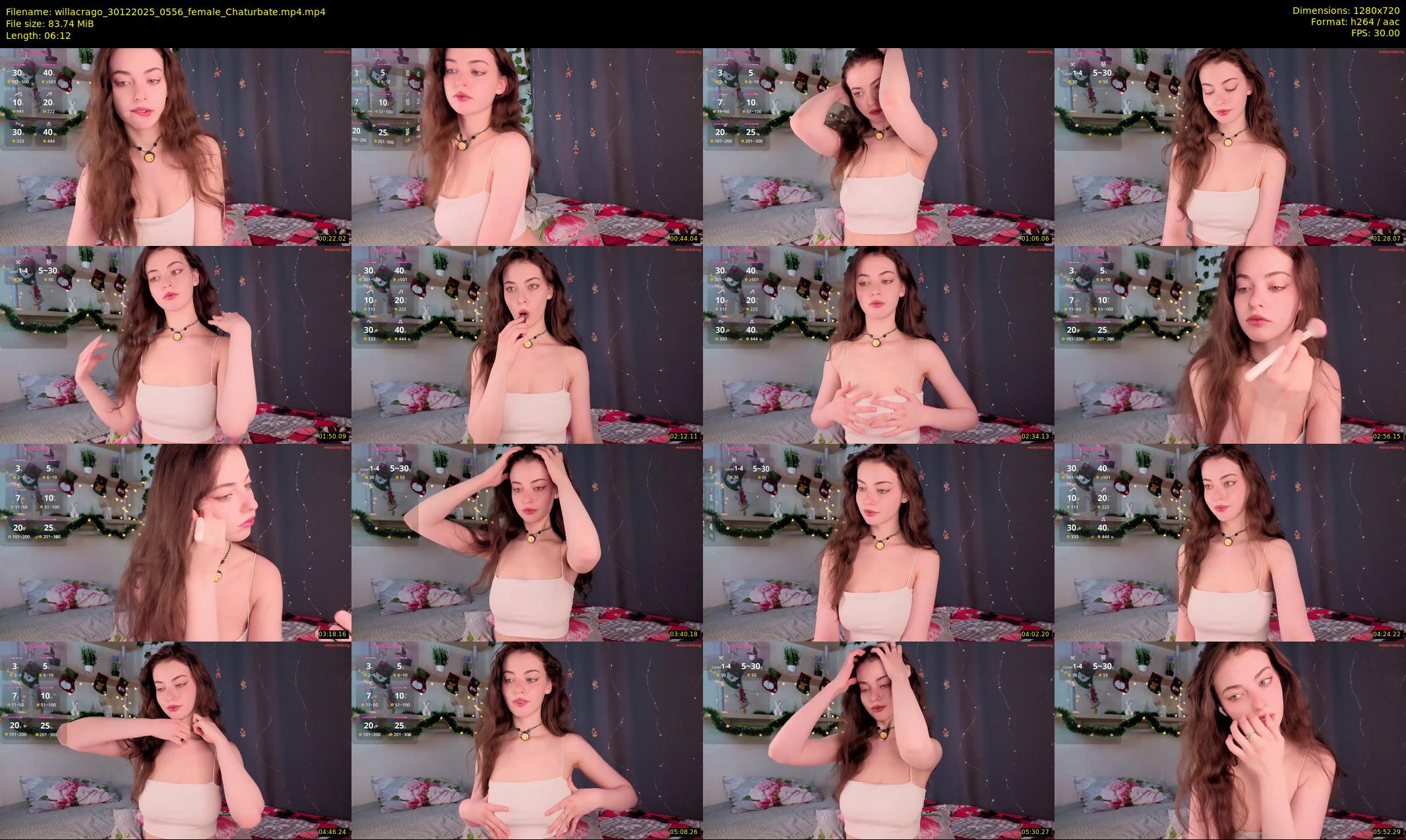 willacrago — 7 minute Chaturbate female cam show recording, 720p, Dec 30, 2025