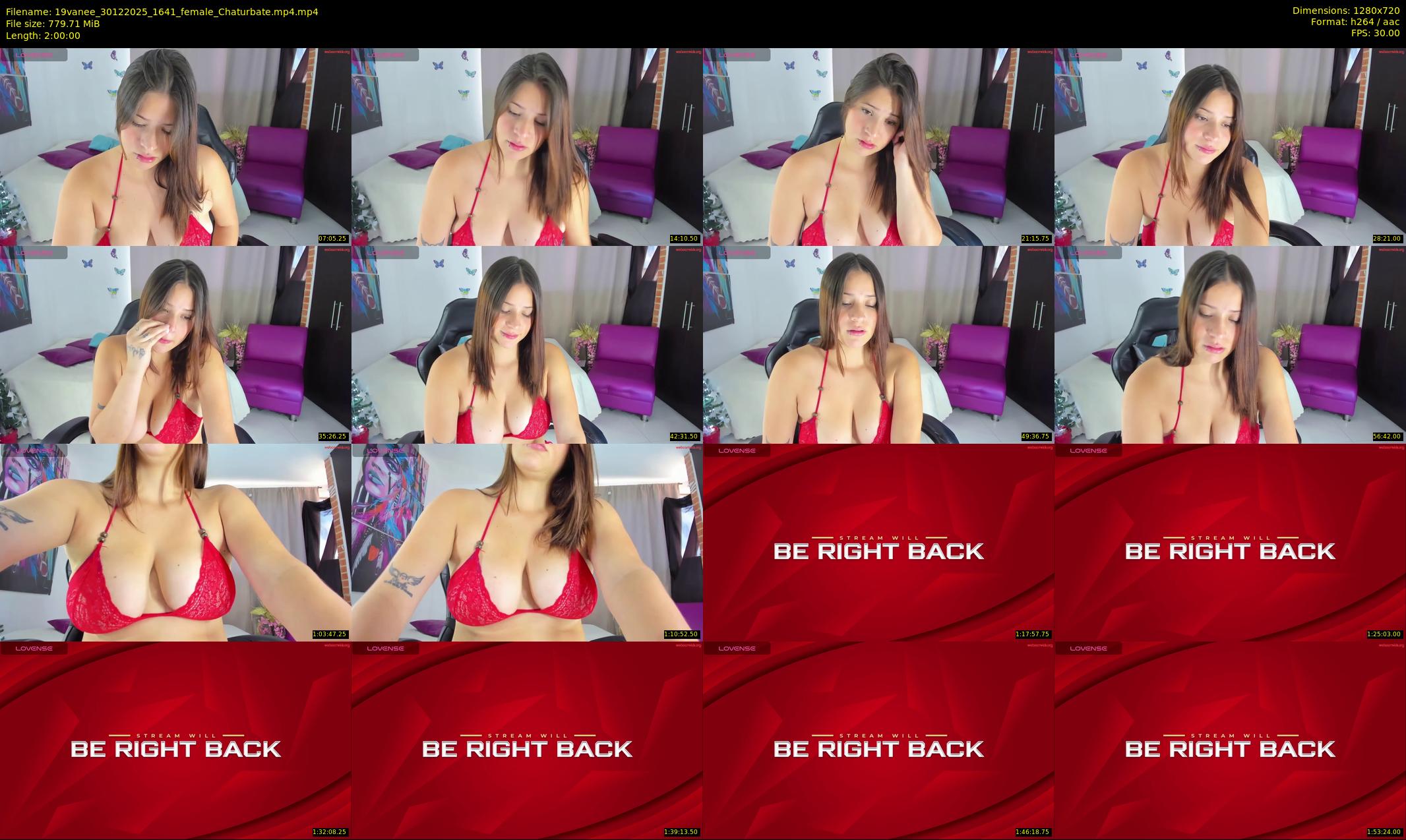 19vanee — 120 minute Chaturbate female cam show recording, 720p, Dec 30, 2025