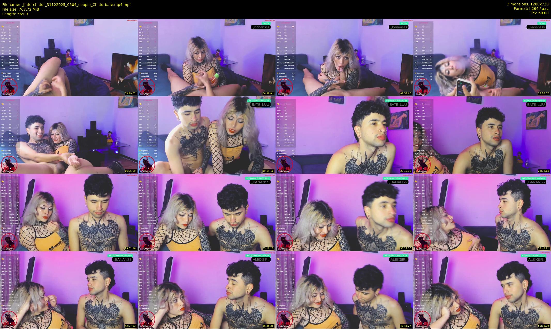_baterchatur — 57 minute Chaturbate couple cam show recording, 720p, Dec 31, 2025