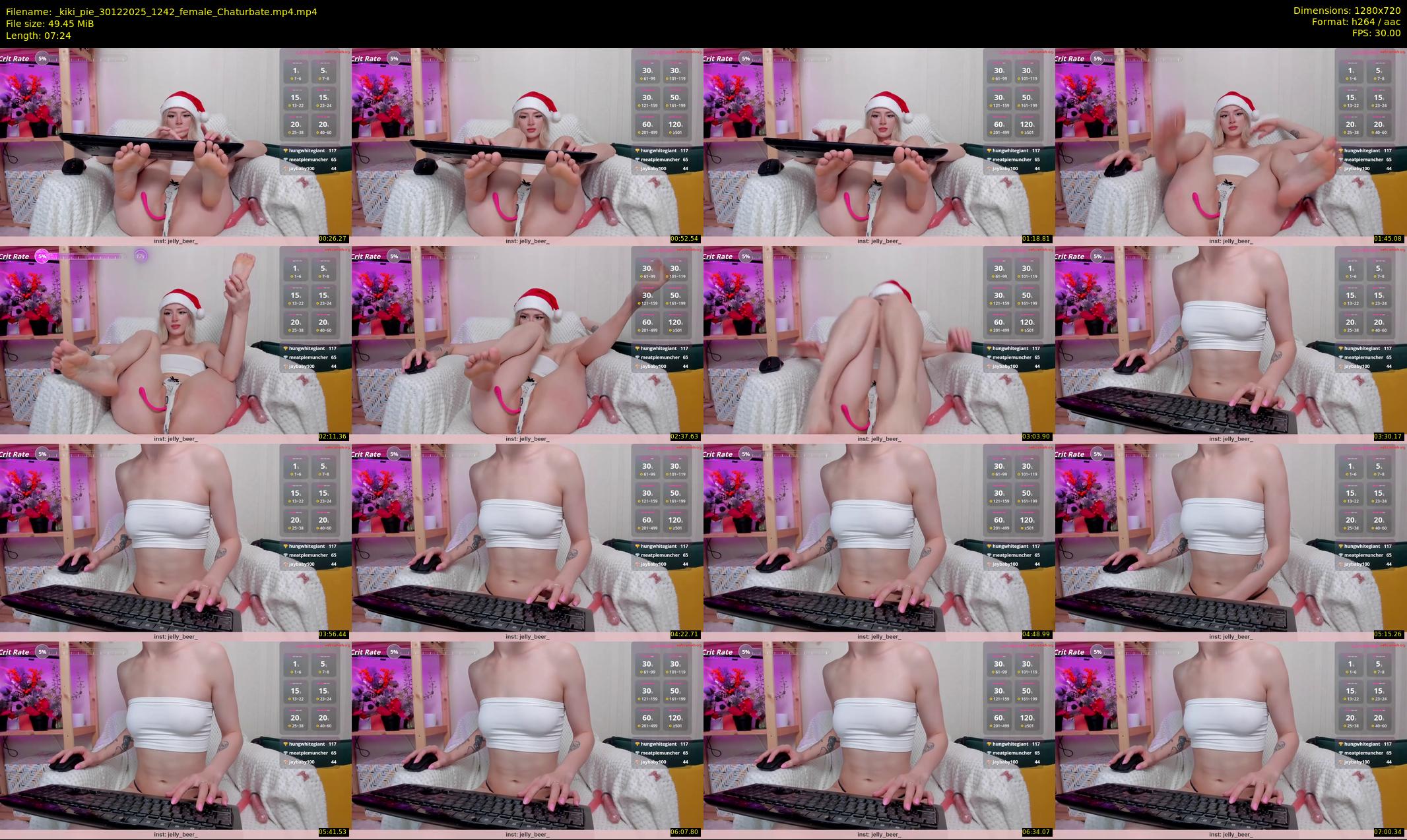 _kiki_pie — 8 minute Chaturbate female cam show recording, 720p, Dec 30, 2025