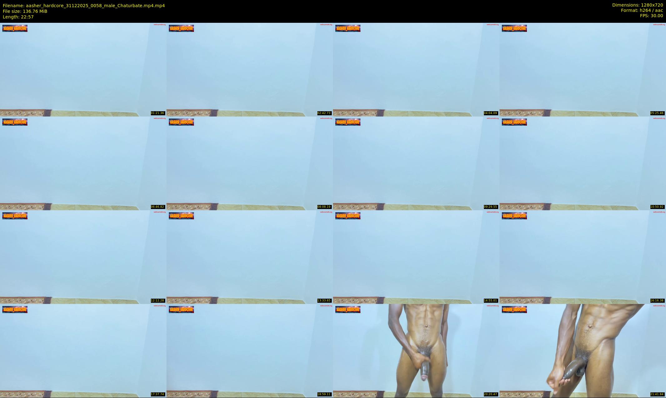 aasher_hardcore — 23 minute Chaturbate male cam show recording, 720p, Dec 31, 2025