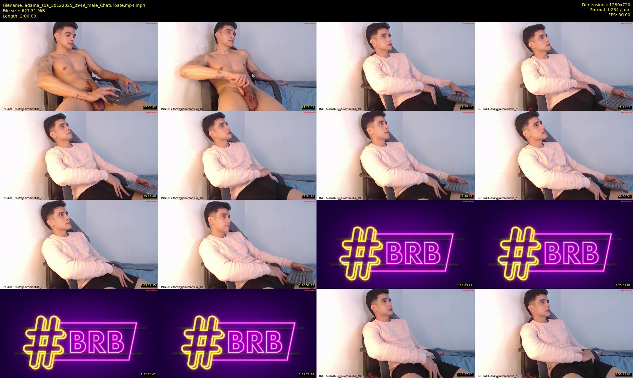 adama_soa — 121 minute Chaturbate male cam show recording, 720p, Dec 30, 2025