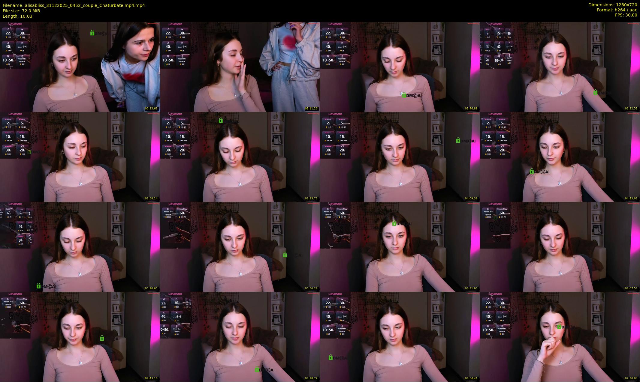 alisabliss — 11 minute Chaturbate female cam show recording, 720p, Dec 31, 2025