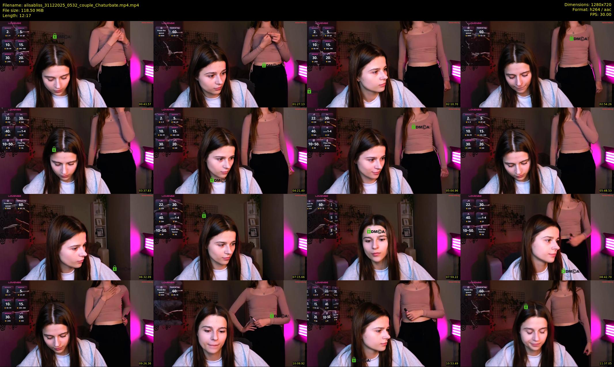 alisabliss — 13 minute Chaturbate female cam show recording, 720p, Dec 31, 2025