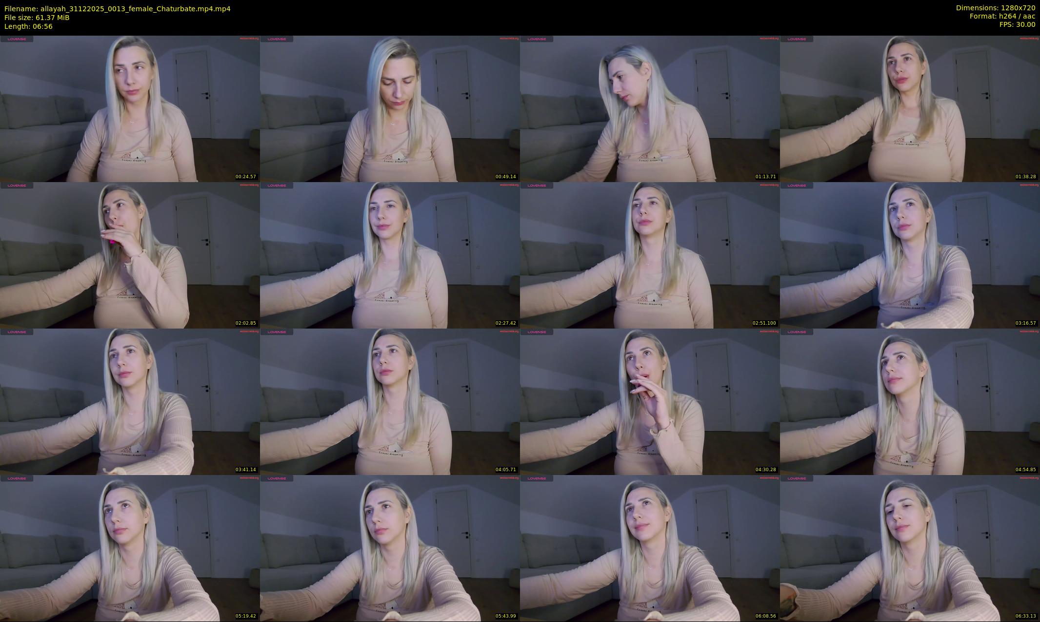 allayah — 7 minute Chaturbate female cam show recording, 720p, Dec 31, 2025