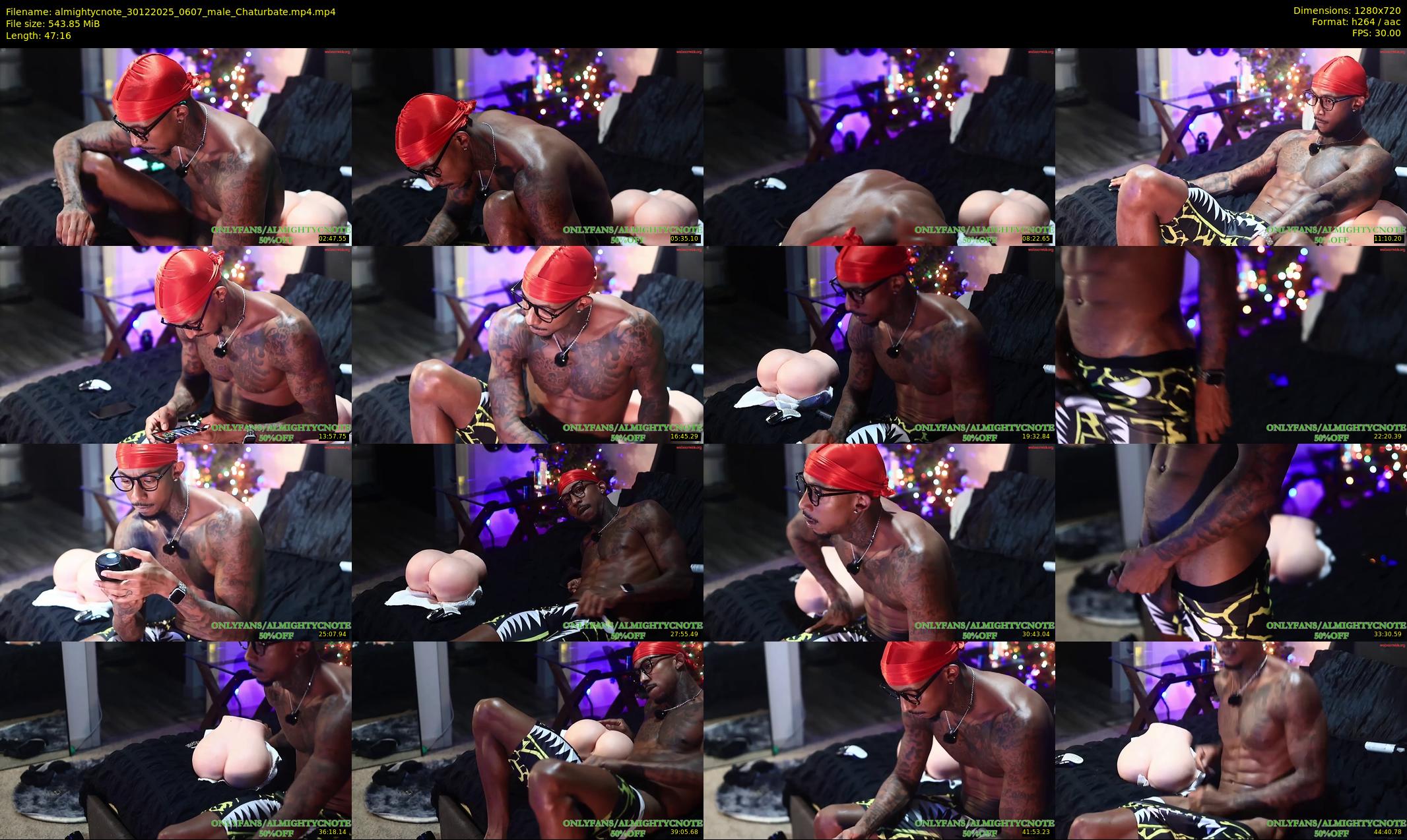 almightycnote — 48 minute Chaturbate male cam show recording, 720p, Dec 30, 2025