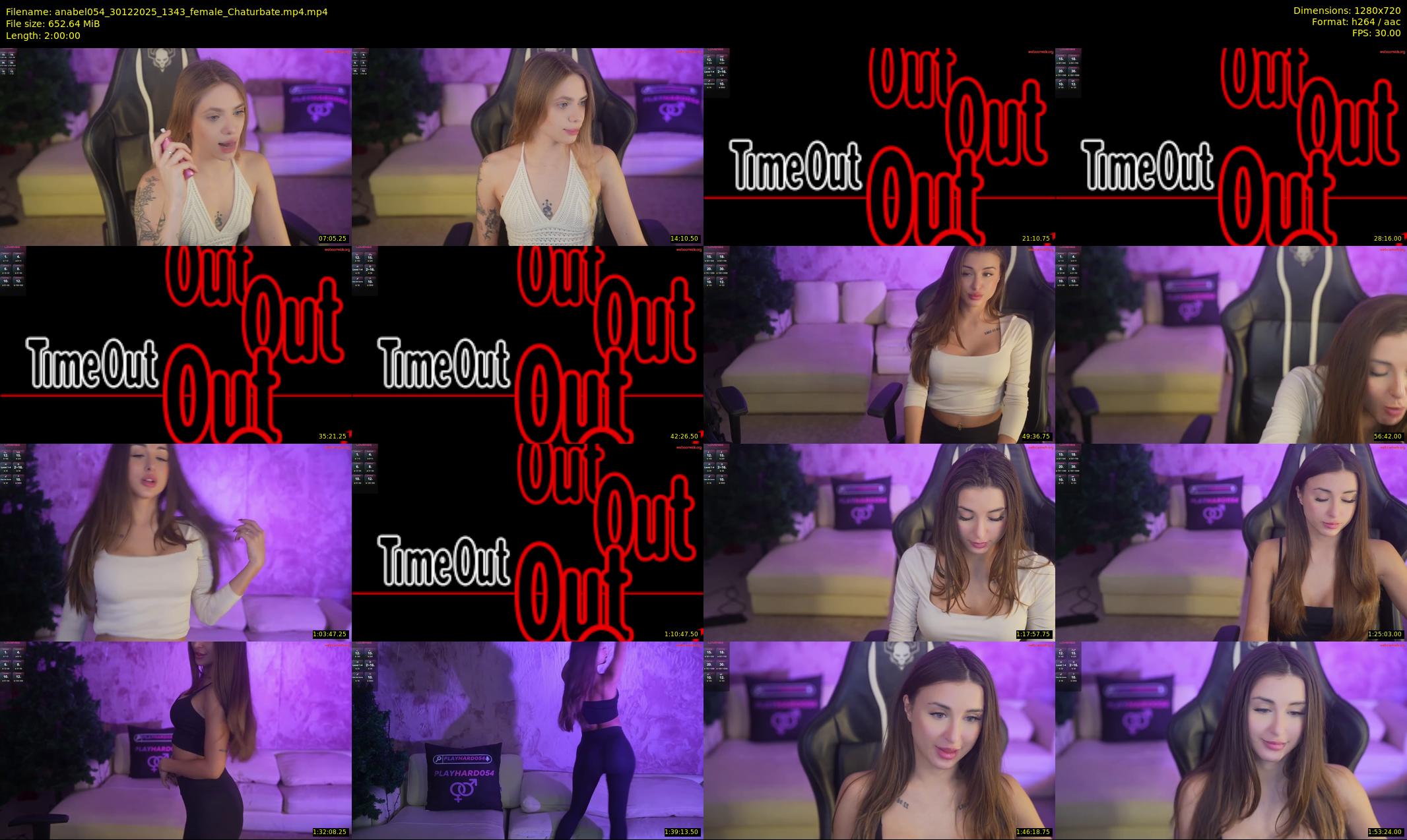 anabel054 — 120 minute Chaturbate female cam show recording, 720p, Dec 30, 2025