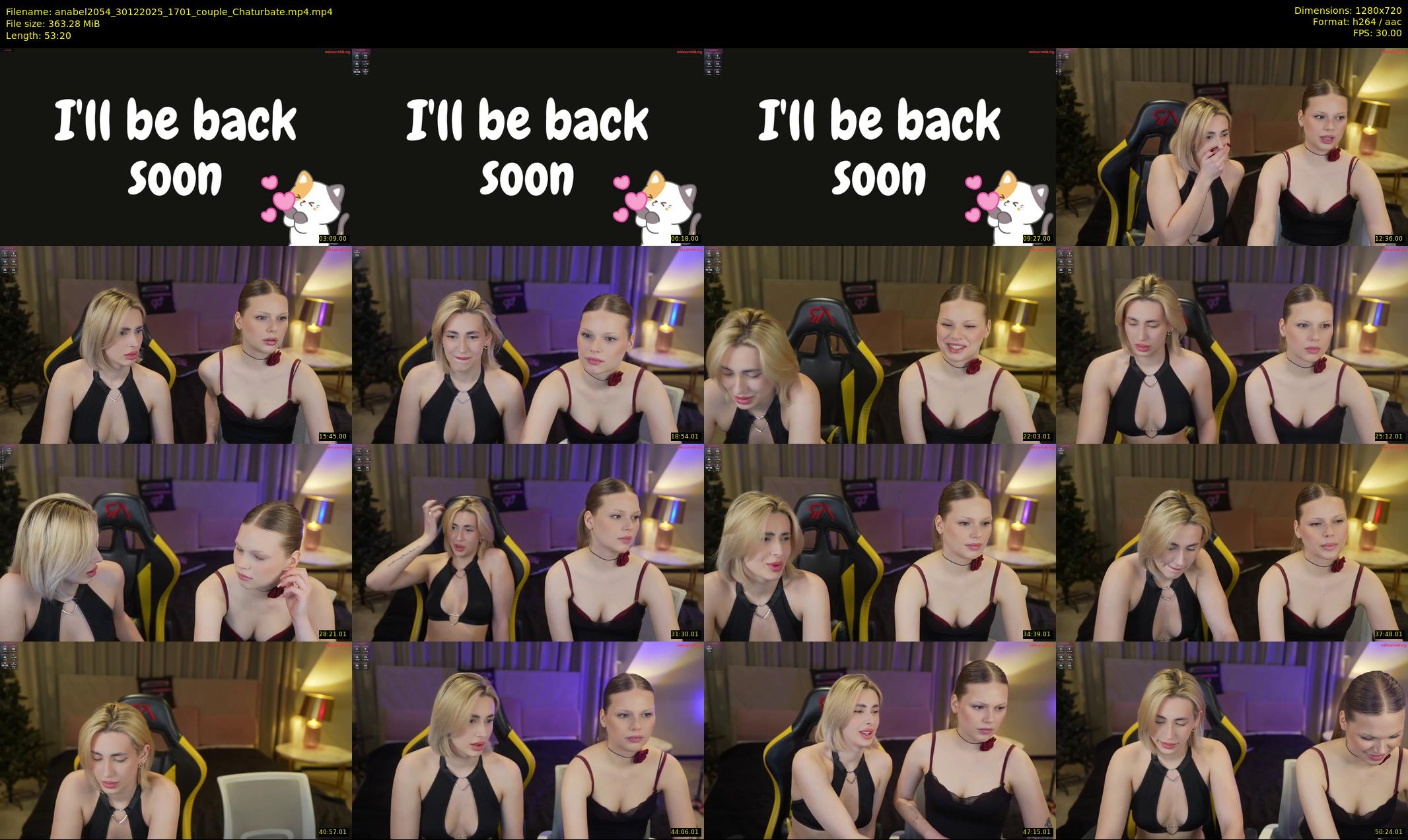 anabel2054 — 54 minute Chaturbate female cam show recording, 720p, Dec 30, 2025