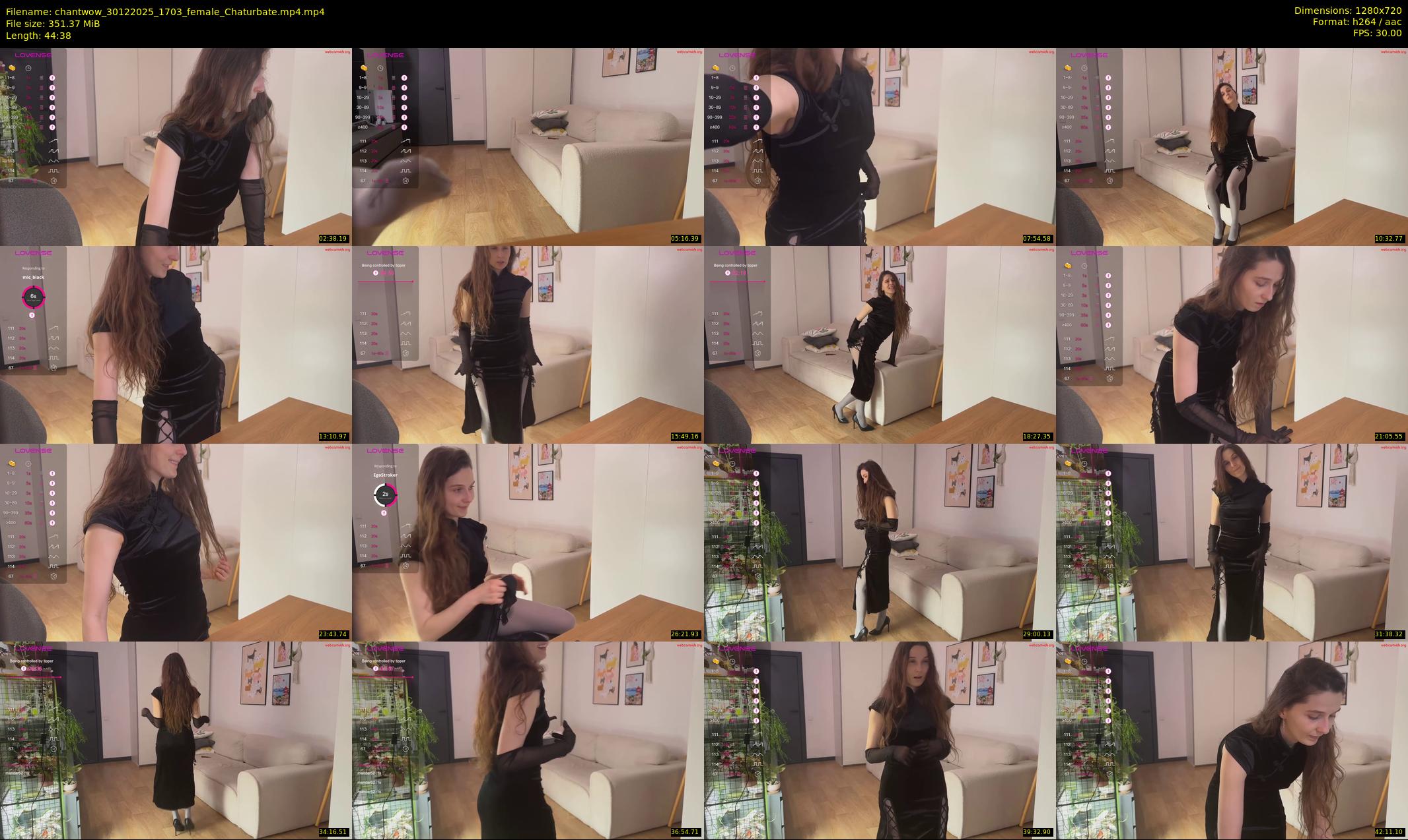 chantwow — 45 minute Chaturbate female cam show recording, 720p, Dec 30, 2025