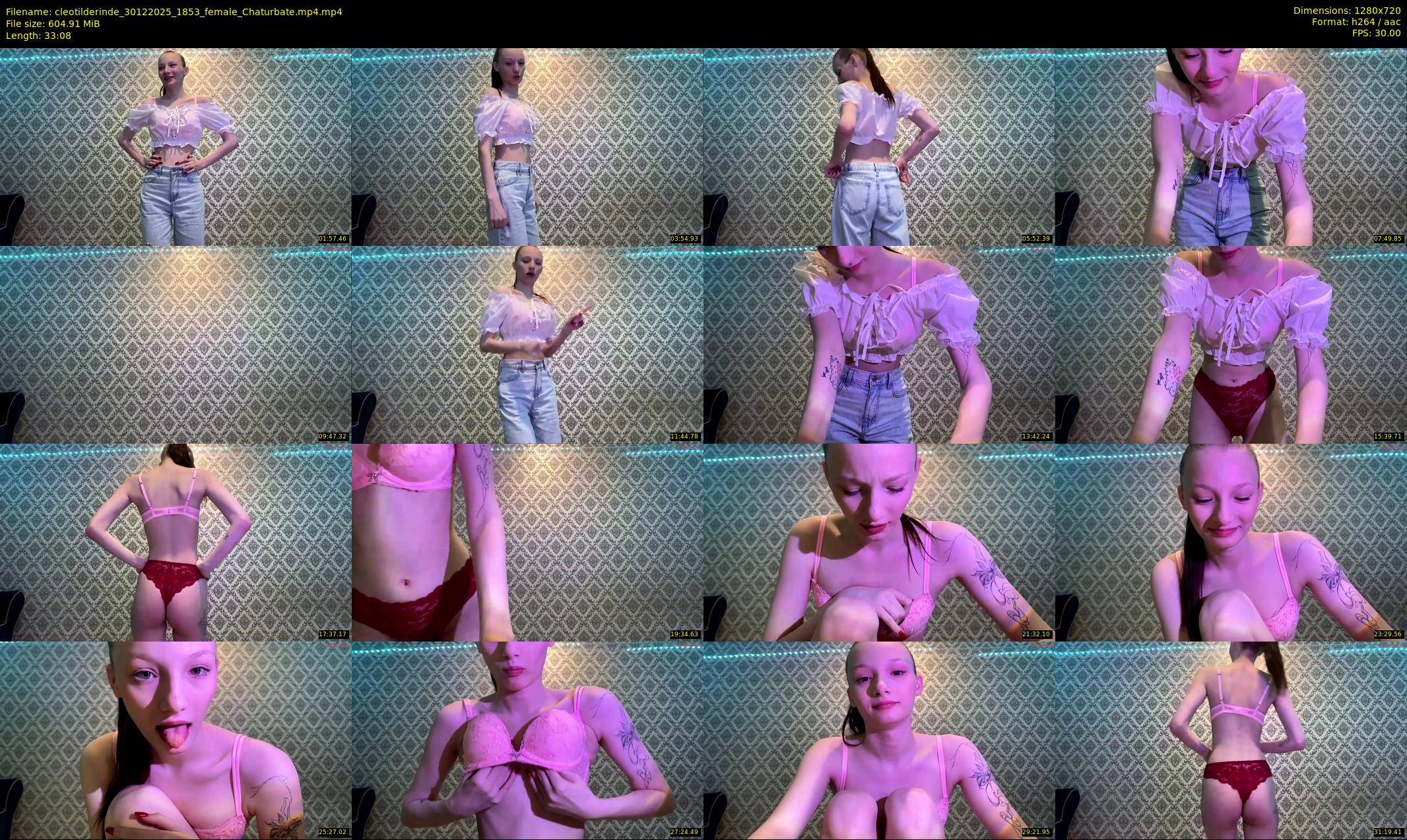 cleotilderinde — 34 minute Chaturbate female cam show recording, 720p, Dec 30, 2025