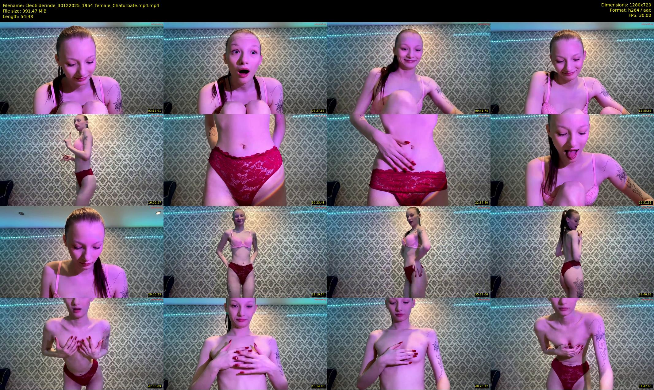 cleotilderinde — 55 minute Chaturbate female cam show recording, 720p, Dec 30, 2025