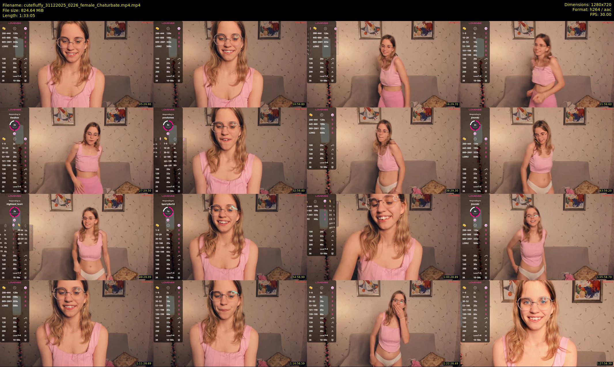 cutefluffy — 94 minute Chaturbate female cam show recording, 720p, Dec 31, 2025