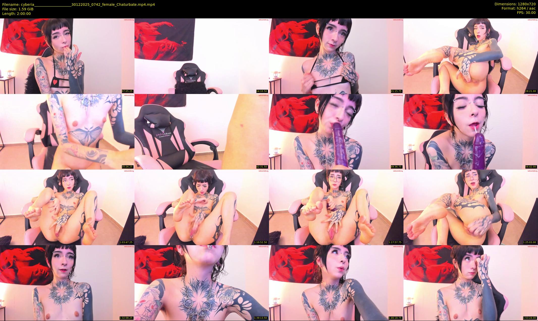 cyberia____________________ — 120 minute Chaturbate female cam show recording, 720p, Dec 30, 2025