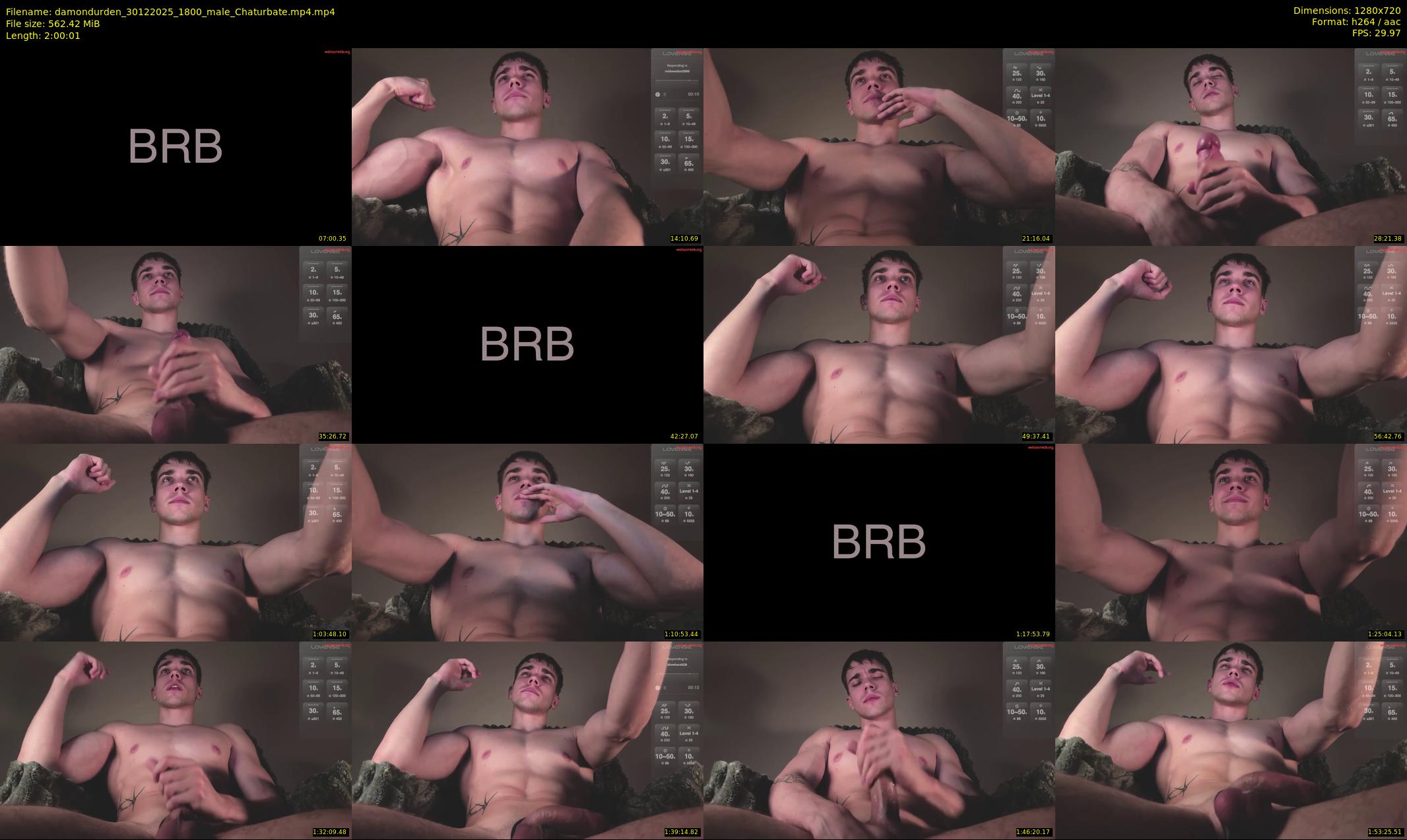 damondurden — 121 minute Chaturbate male cam show recording, 720p, Dec 30, 2025