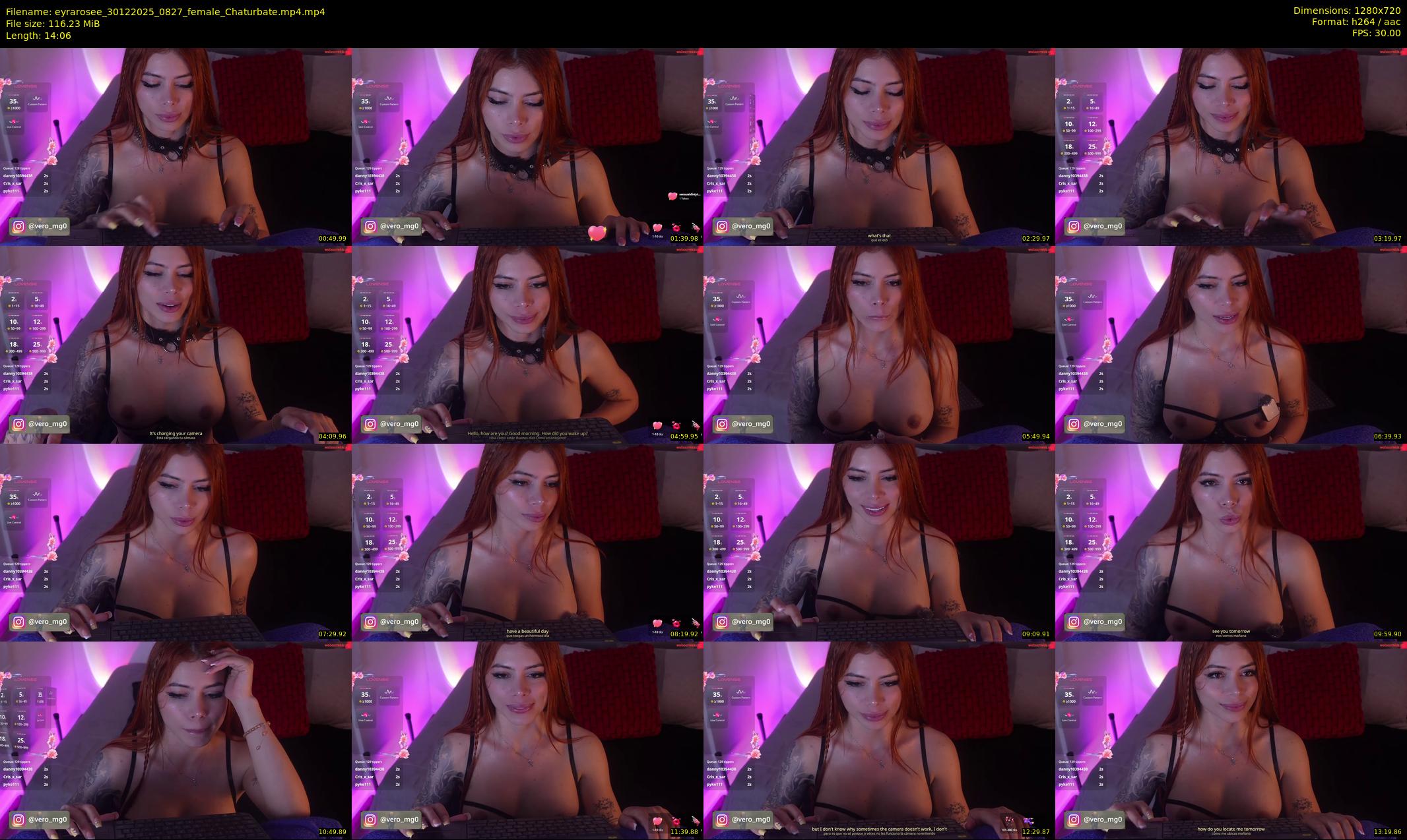 eyrarosee — 15 minute Chaturbate female cam show recording, 720p, Dec 30, 2025