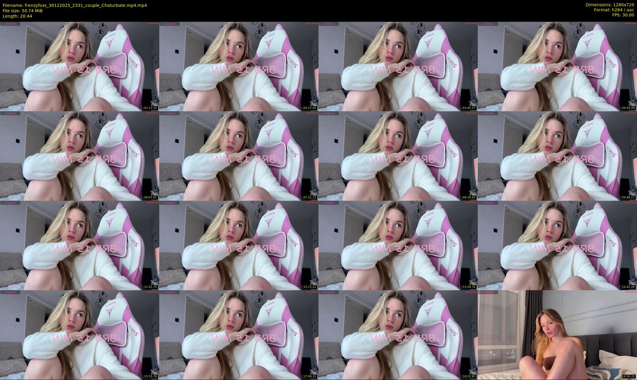 frenzyfoxs — 21 minute Chaturbate couple cam show recording, 720p, Dec 30, 2025
